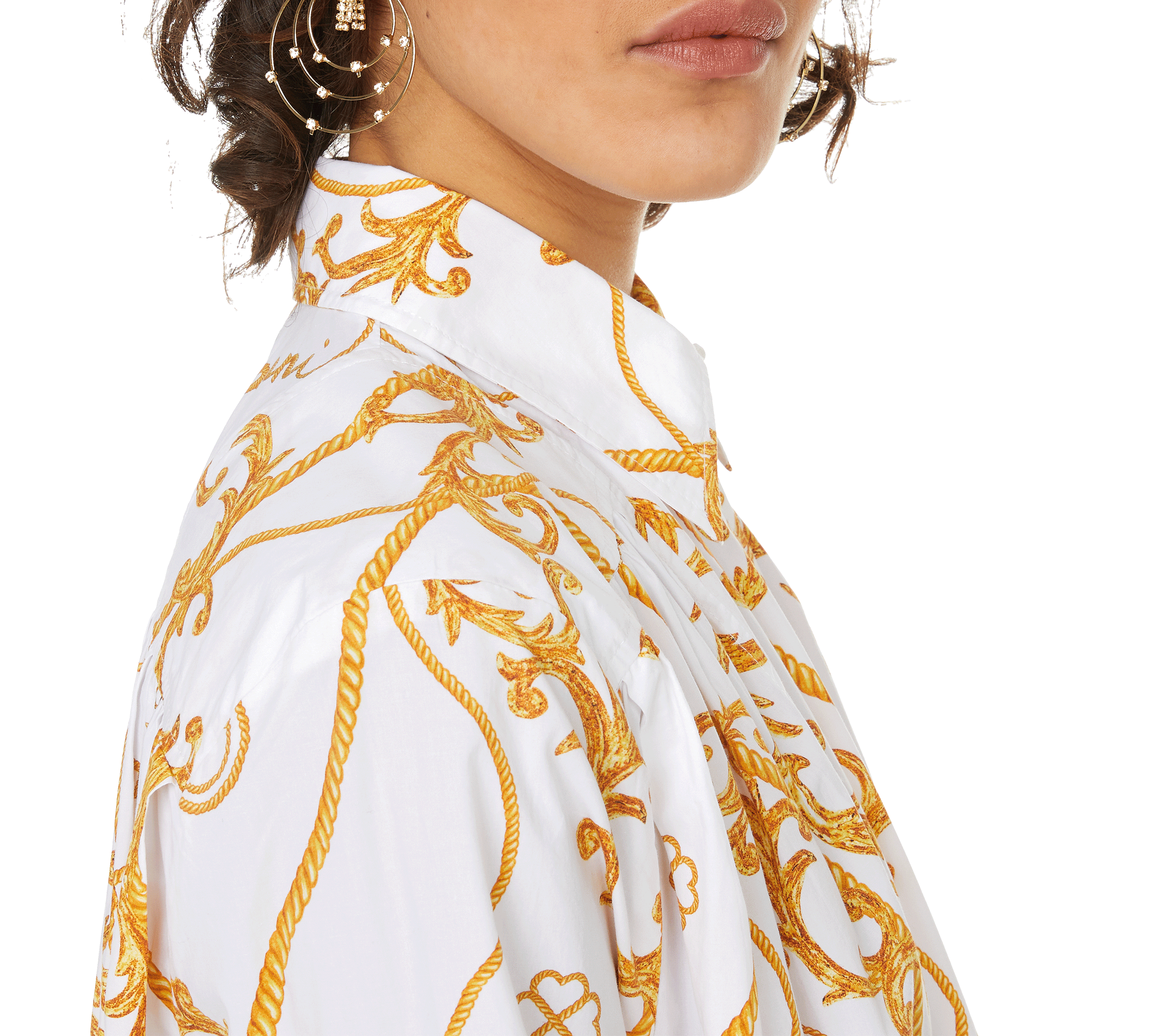 Orecchini ad arco con cristalli ROSANTICA Dorato