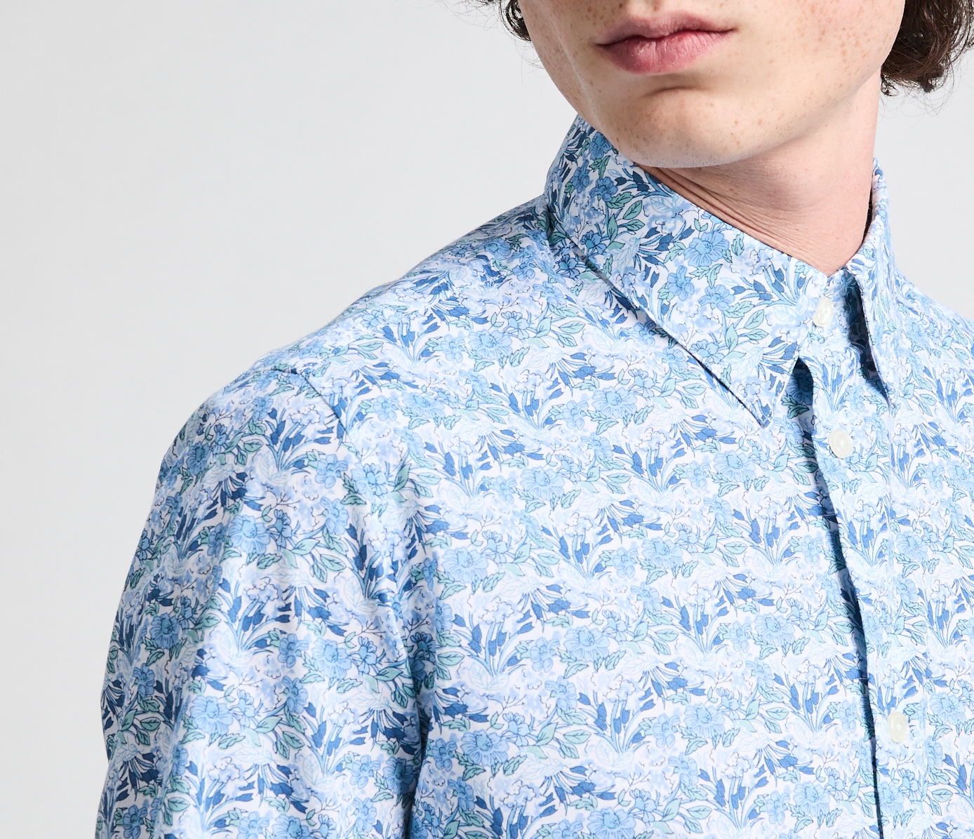  Printed cotton shirt AU PRINTEMPS PARIS Blue