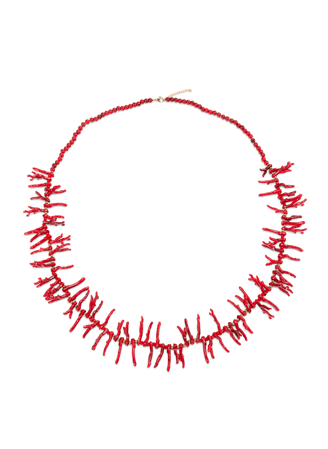 Long necklace with coral details AU PRINTEMPS PARIS Red