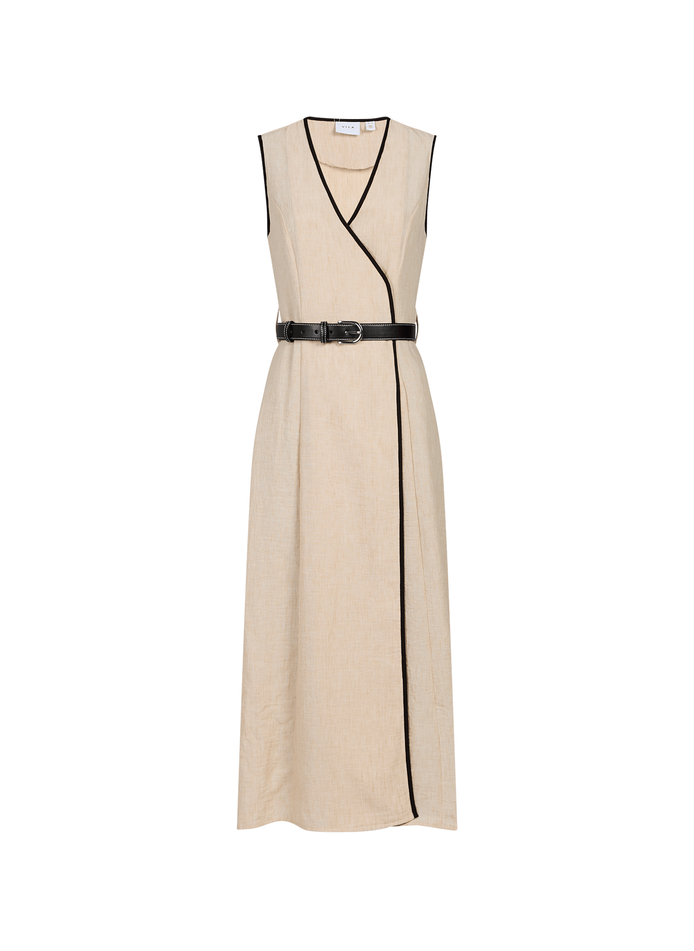 Vijasmine V-neck dress VILA Beige