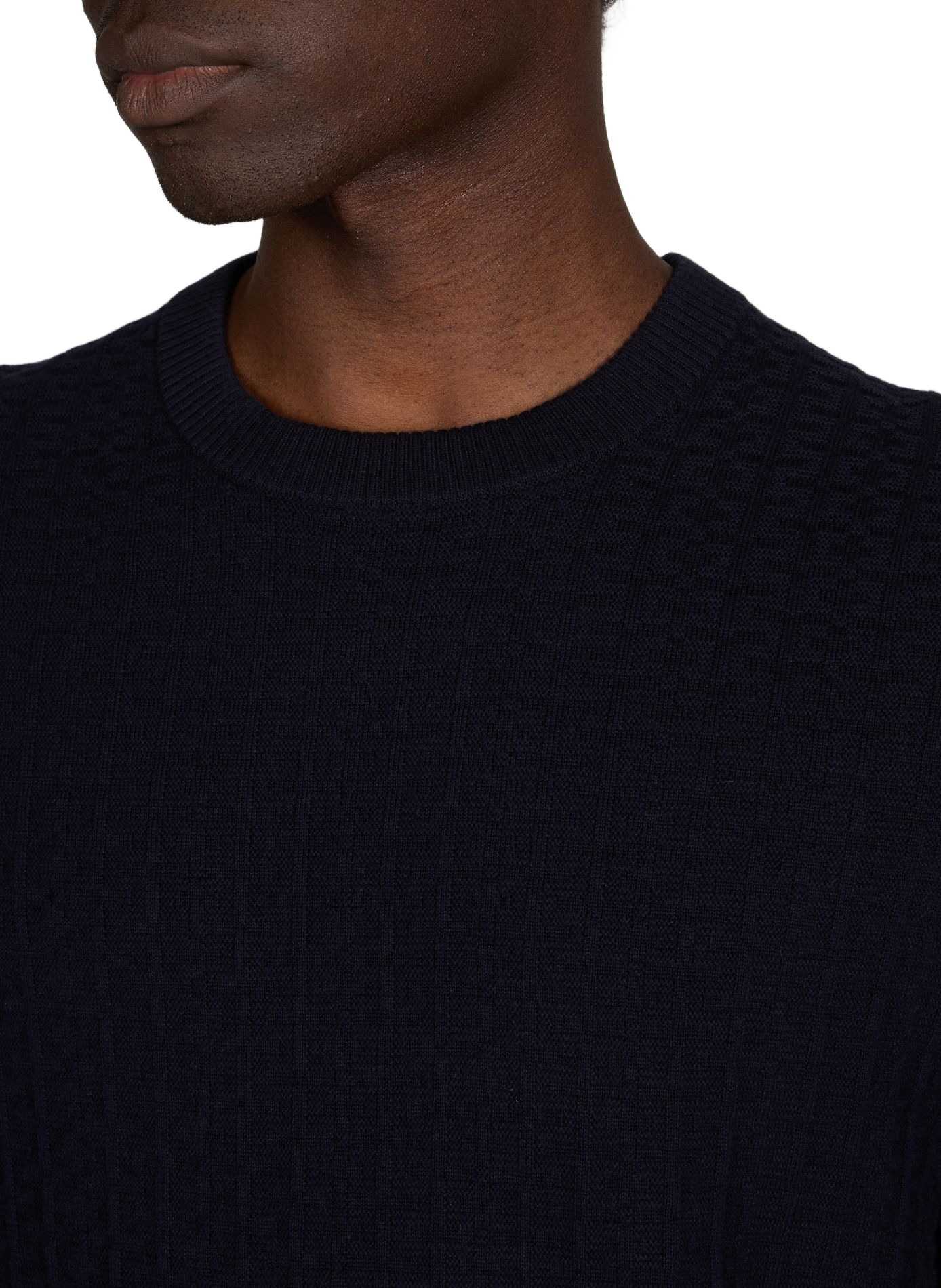 Short-sleeved knit sweater in cotton and silk STRELLSON Blue