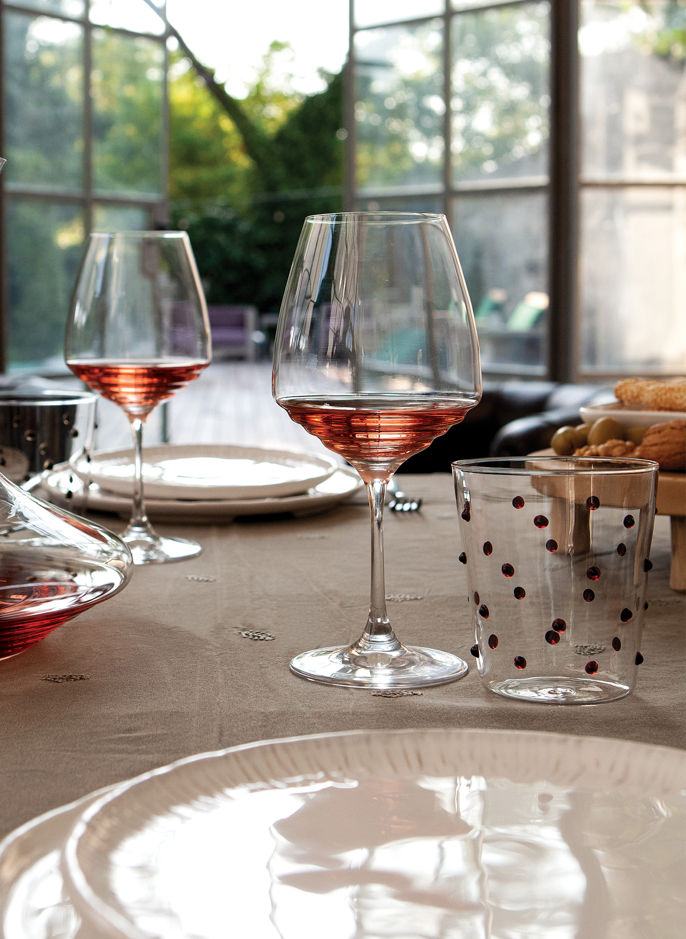 Set van 6 glazen Party in glas ZAFFERANO Rood