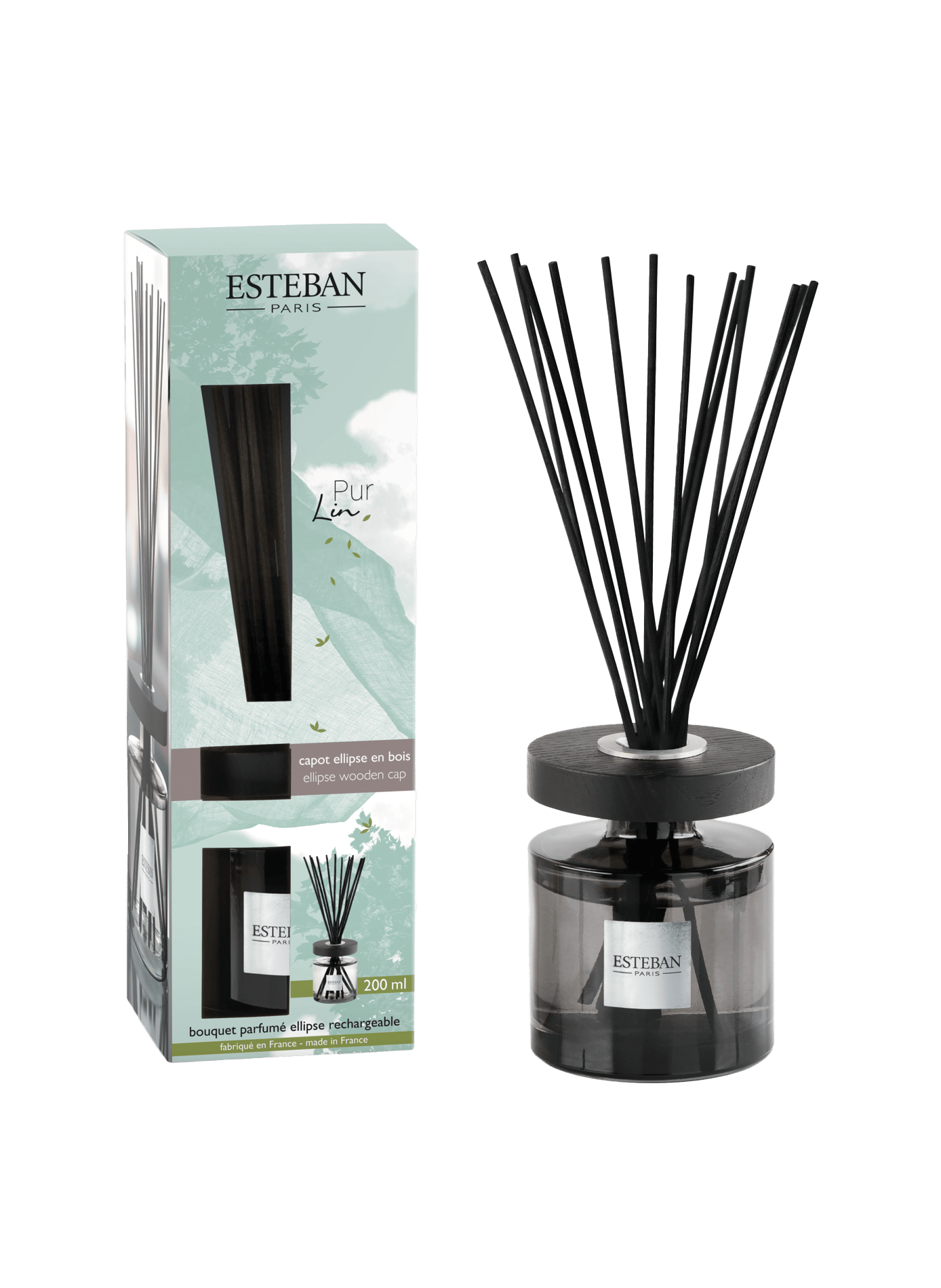 Geurende navulling Ellipse herbruikbaar Puur Linnen 200 ml ESTEBAN Blauw