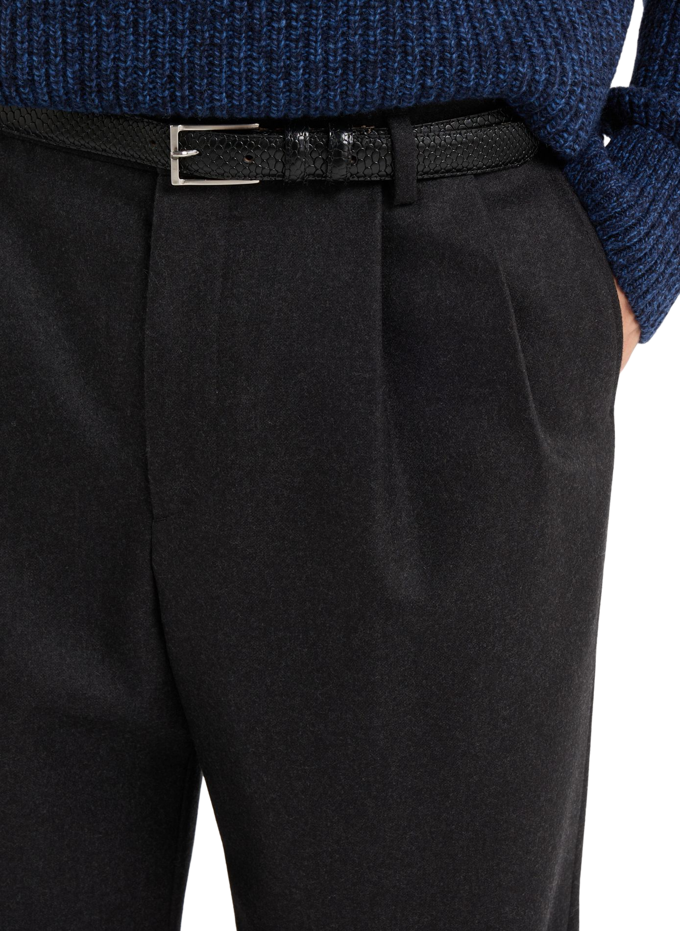 Weite Wollhose von Goose | Grau SAISON 1865 Herren