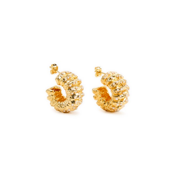 Boucles d'oreilles créoles à perles Boucles d'oreilles créoles à perles