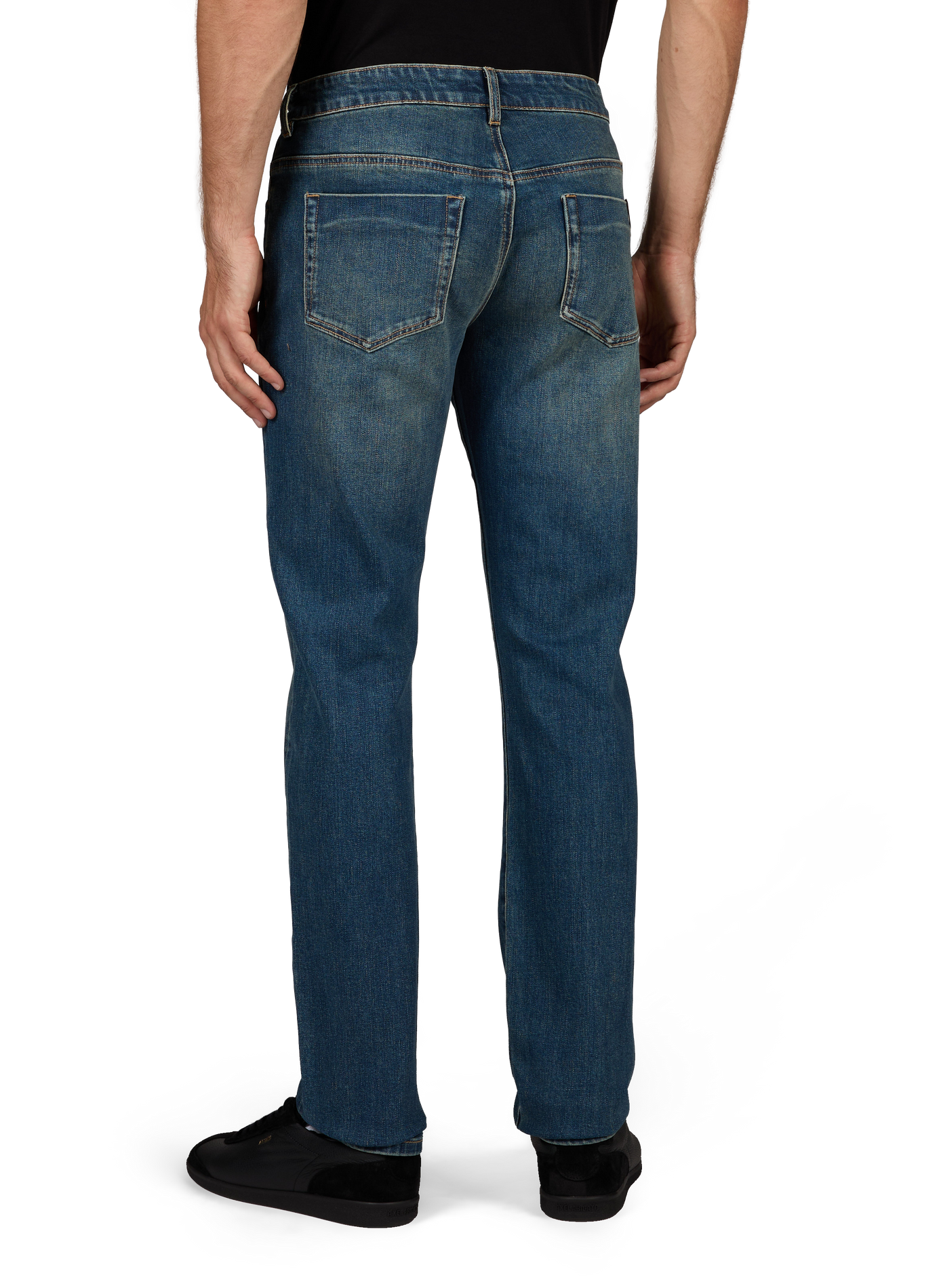 Slim washed denim jeans in mixed cotton NOTIFY Blue