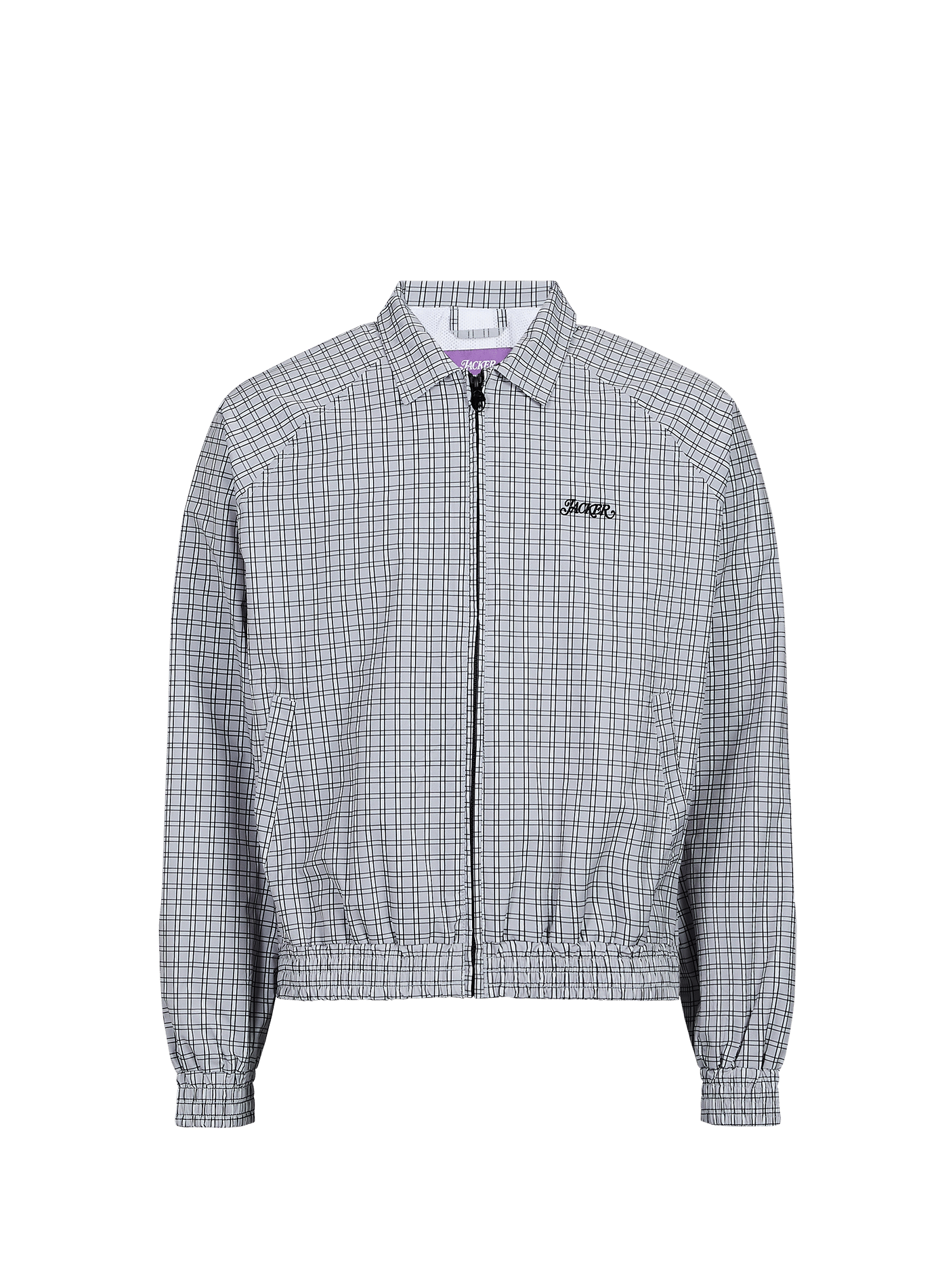 Technical checkered jacket JACKER. Grey