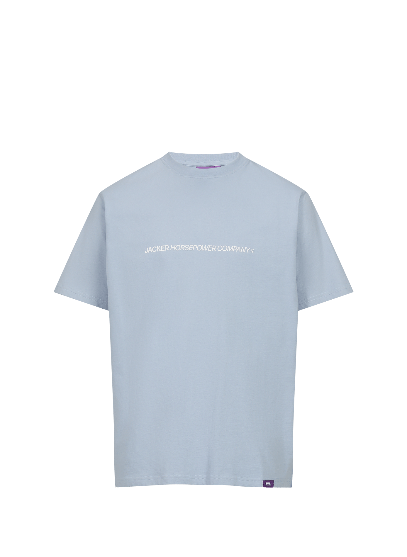 Gerader Baumwoll-T-Shirt JACKER. Blau