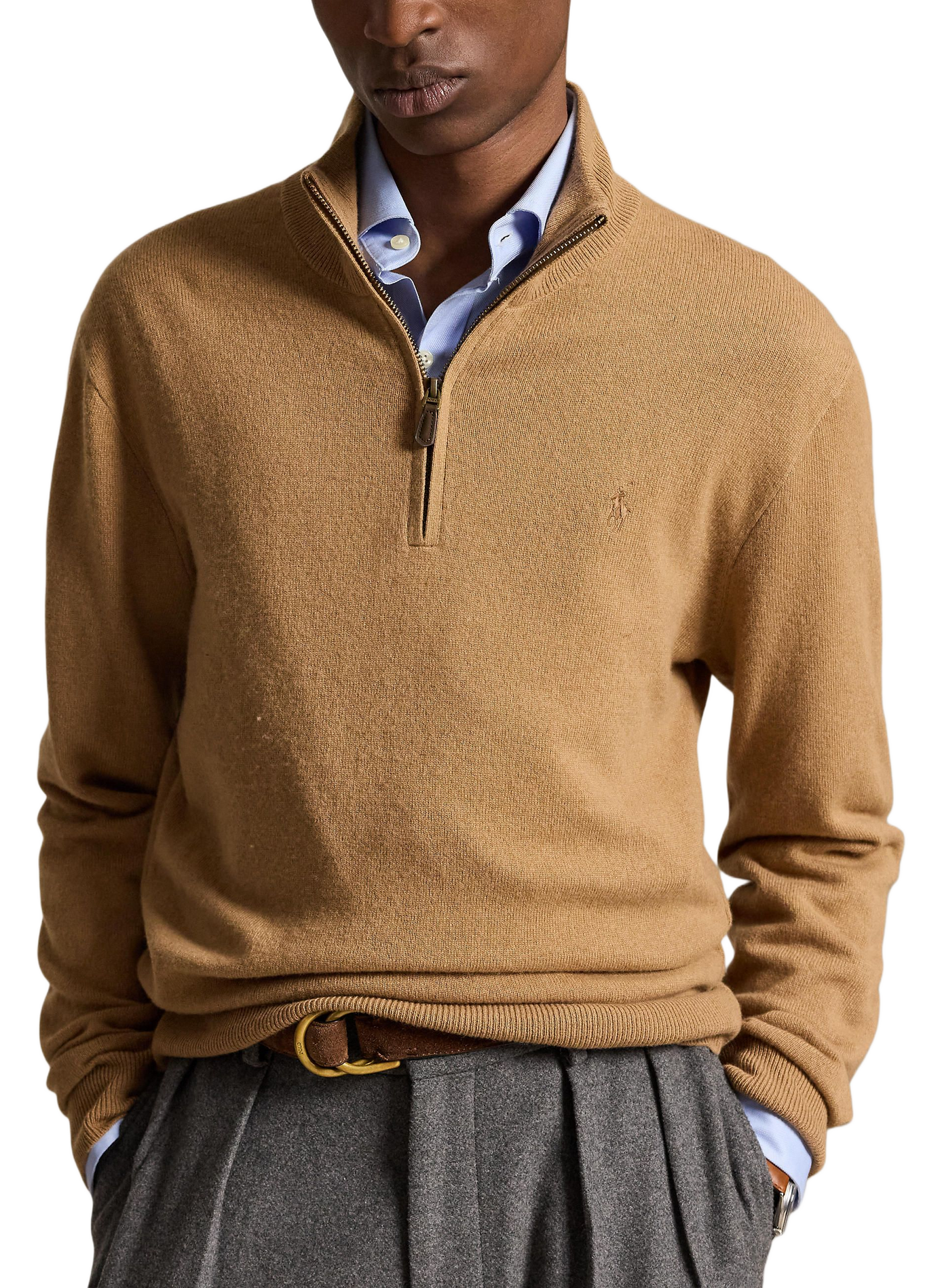 Pull col zippé en laine | Beige POLO RALPH LAUREN Homme