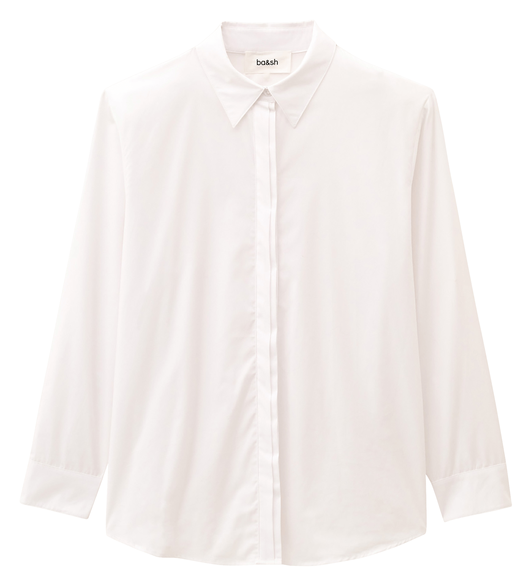 Oversized katoenen overhemd in cola BA&SH Wit