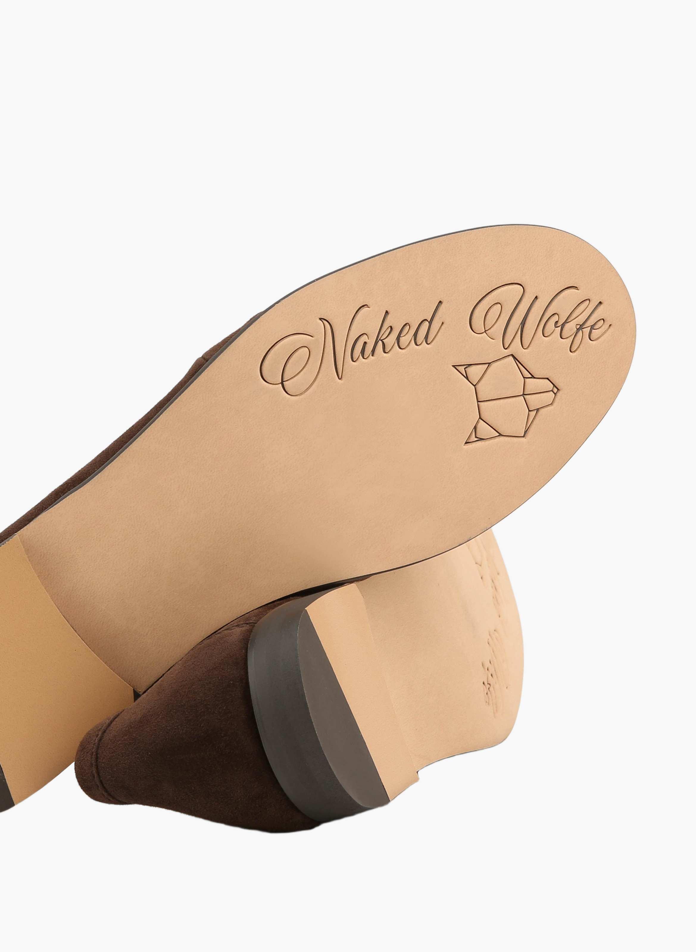 Love mocassins van suède NAKED WOLFE Bruin