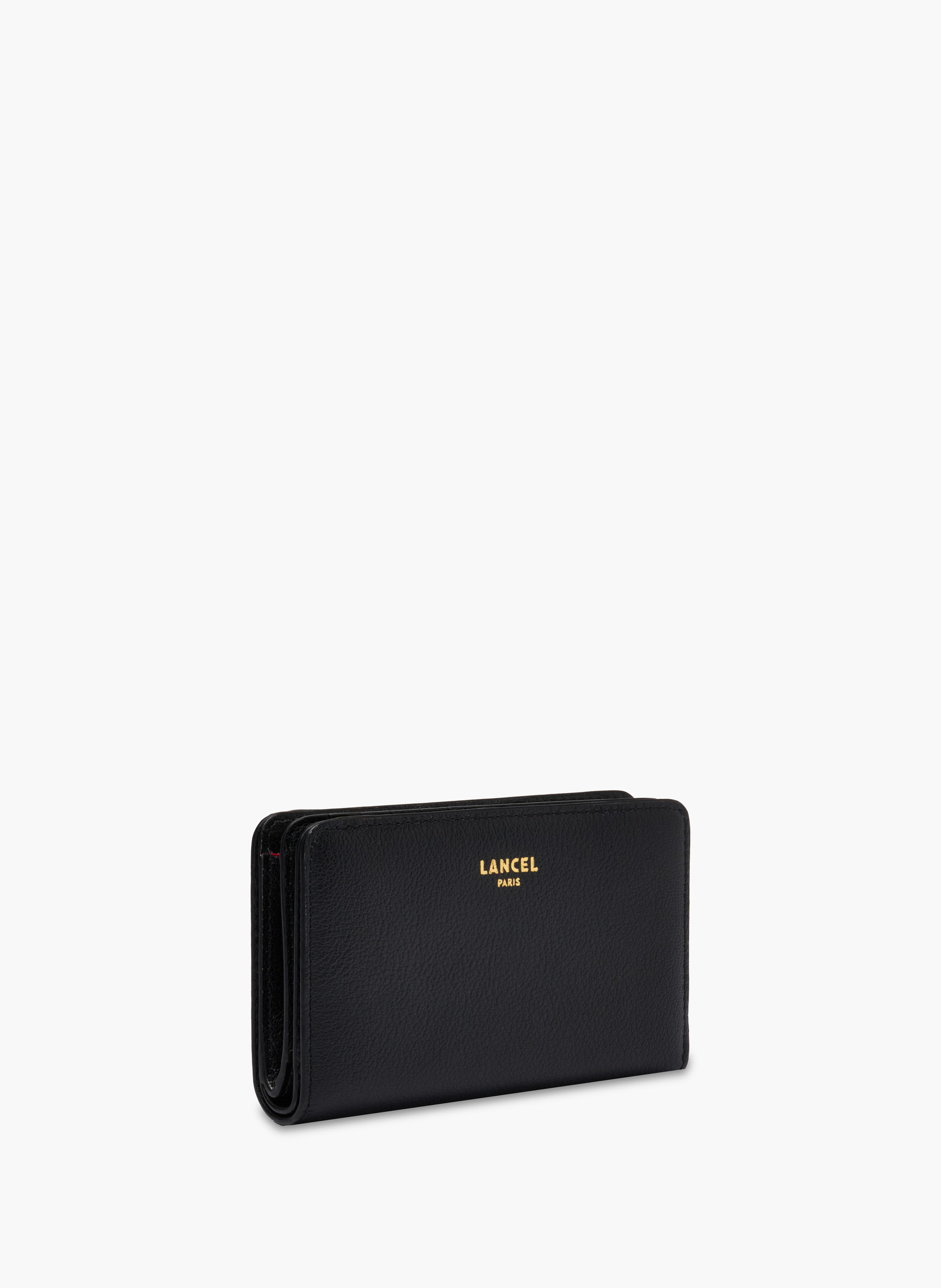Portefeuille rectangulaire zippé bcbg de lancel en cuir LANCEL Noir