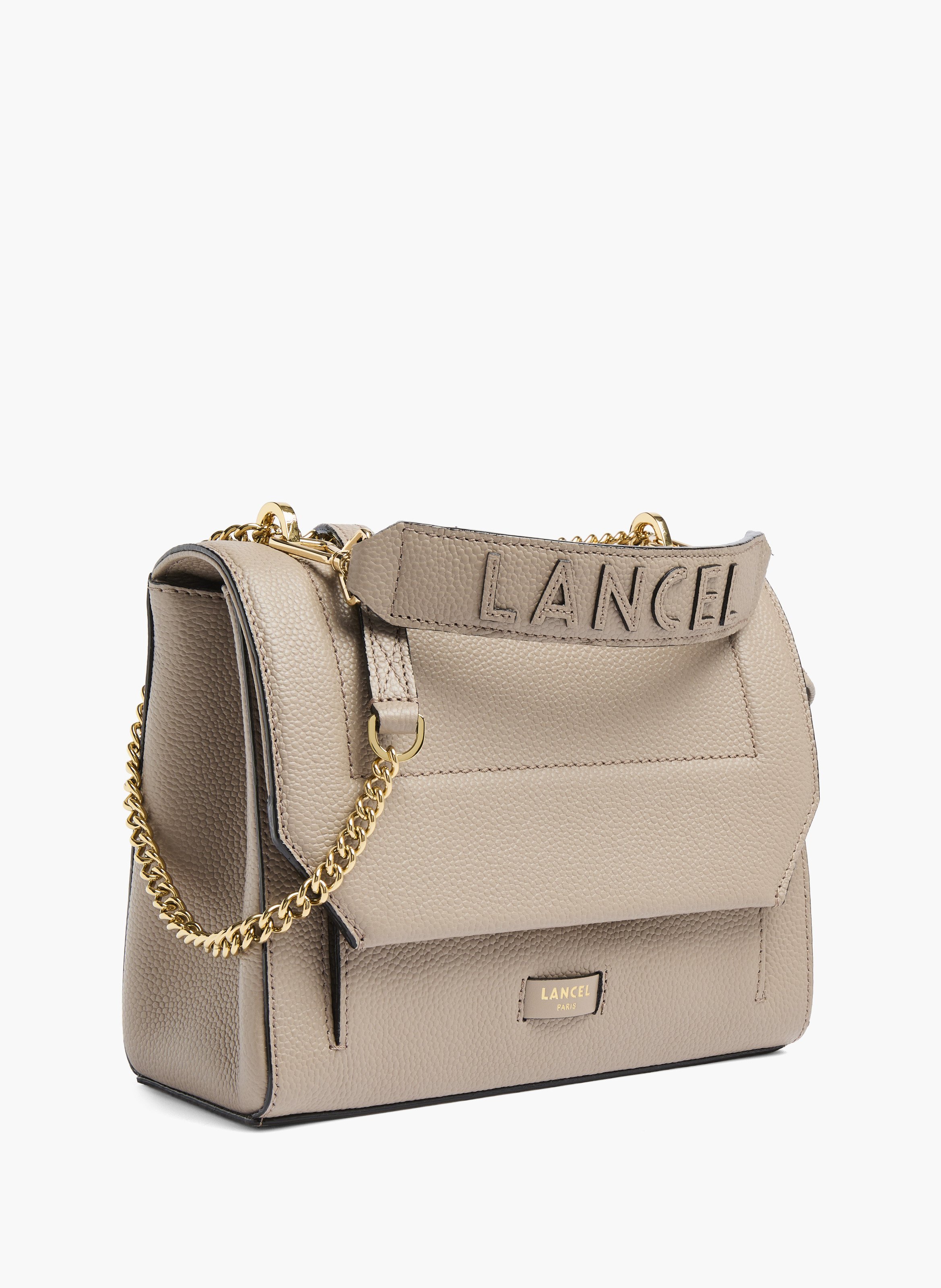 Sac rabat ninon de lancel en cuirs de vachette graine & lisse LANCEL Gris