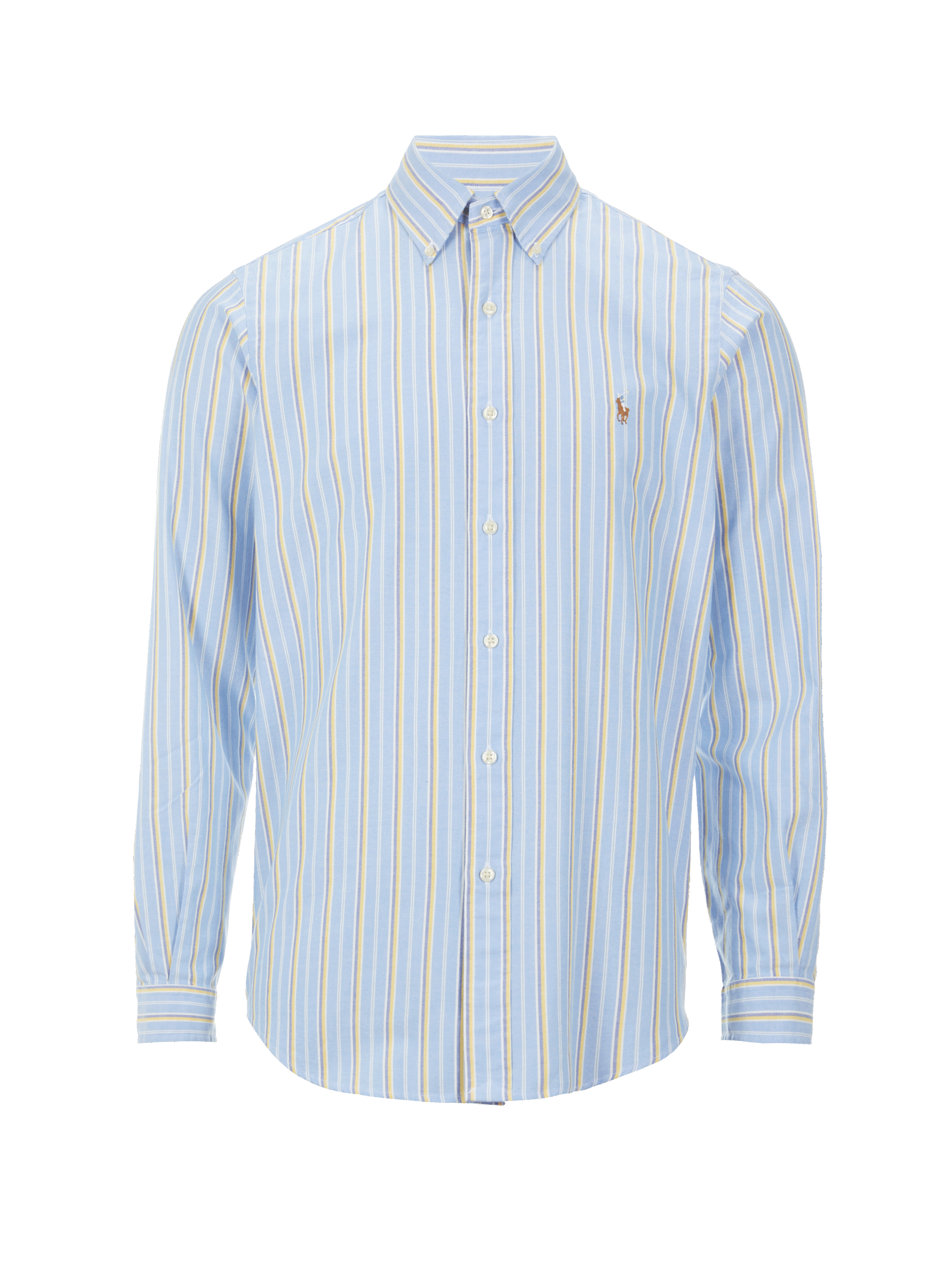 POLO RALPH LAUREN Chemise droite rayée en coton Jaune