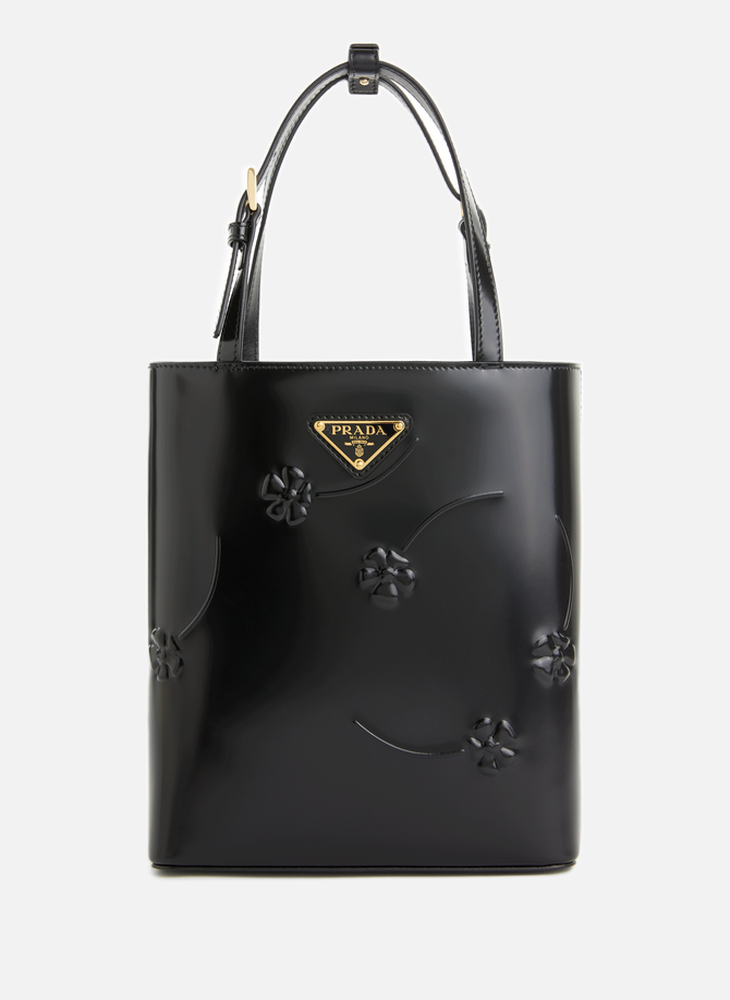 Crocodile-effect embossed leather mini bag PRADA