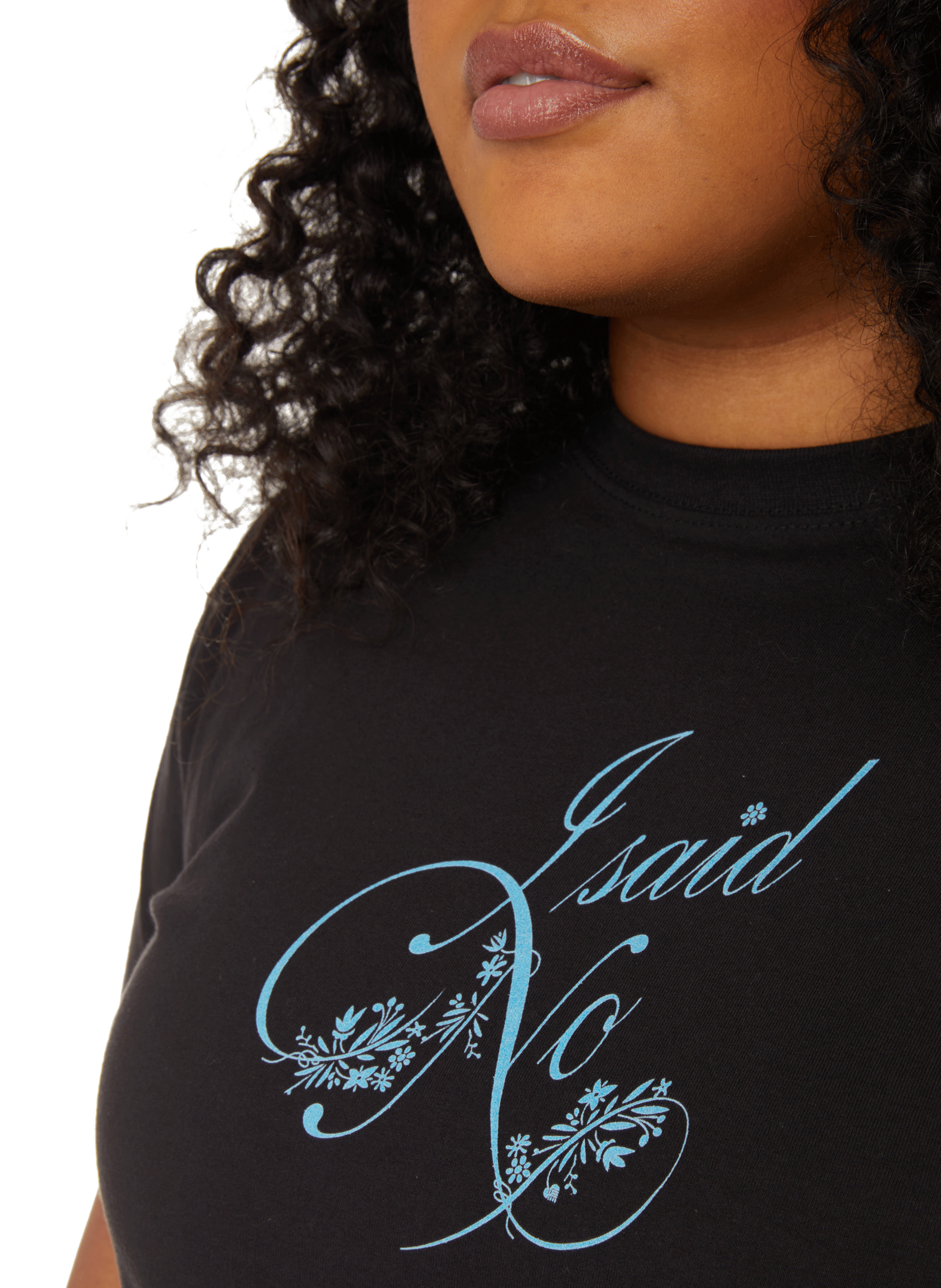 T-shirt imprimé en coton  Noir