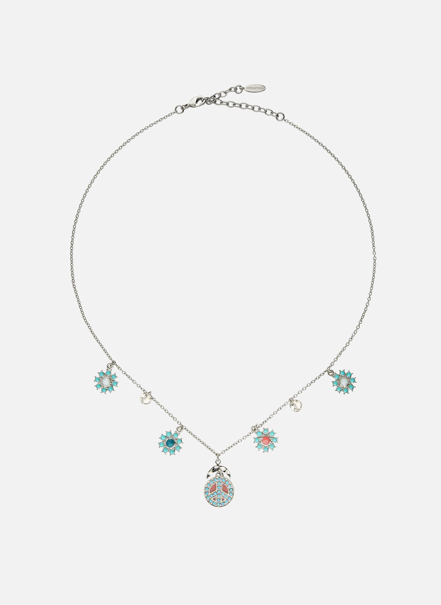 Collier chaîne avec pampilles tambien Argent