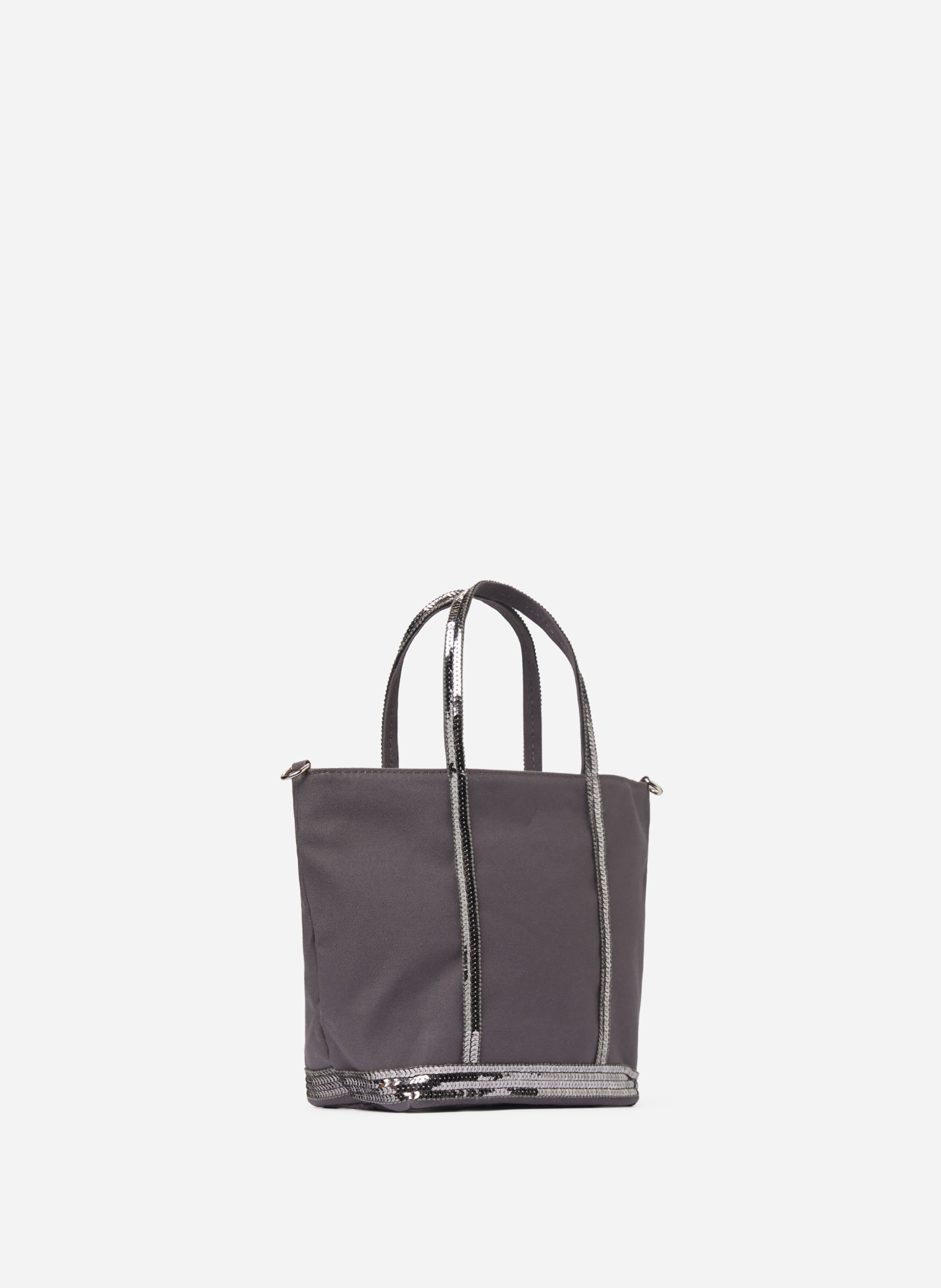 Cabas s zippé en toile VANESSA BRUNO Gris