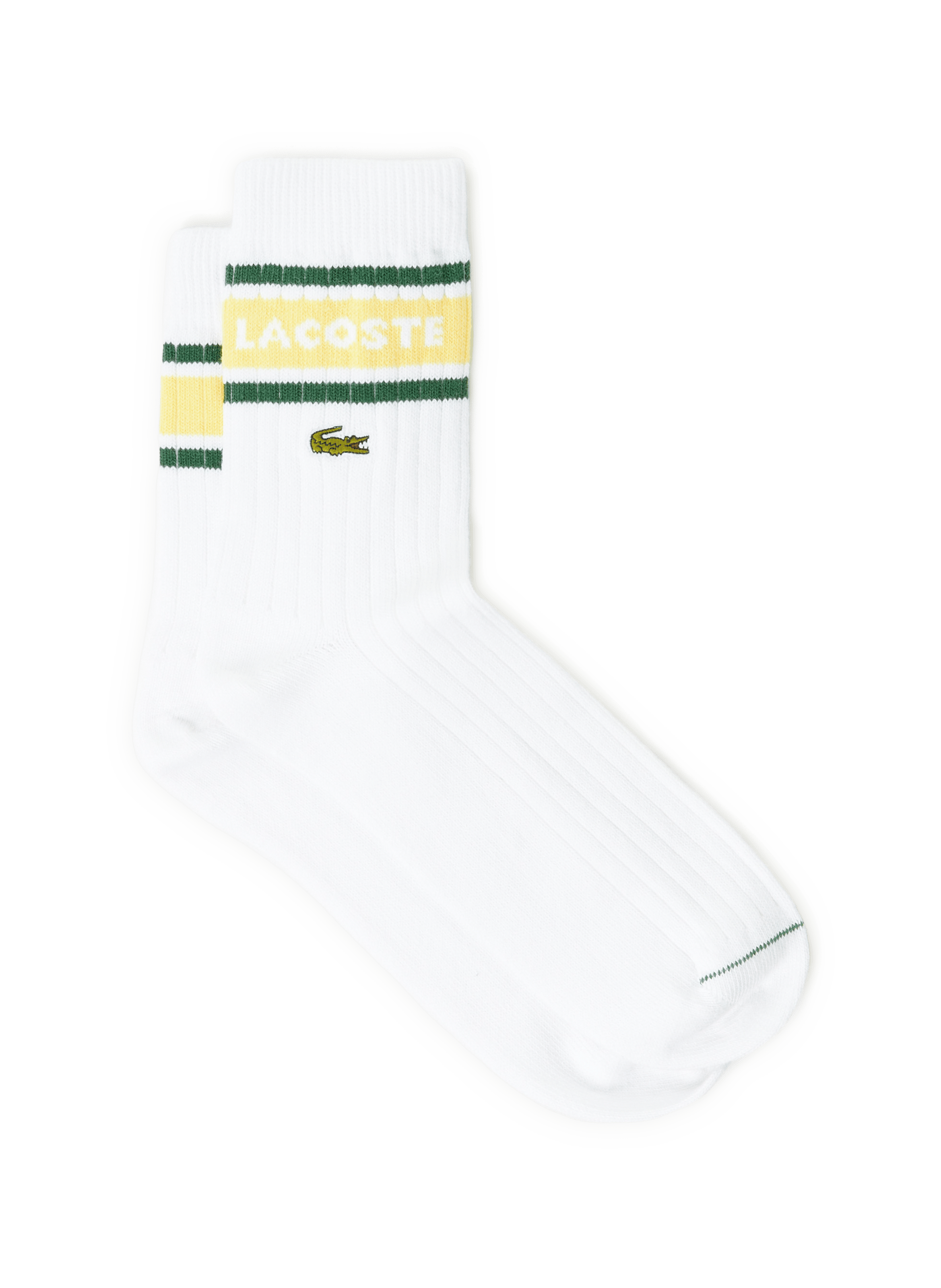 Lot de 2 paires de chaussettes logotypées LACOSTE Blanc