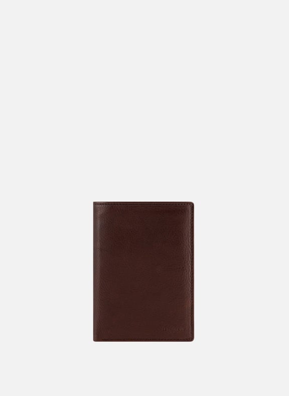 Grand portefeuille vertical zippé 2 volets gary en cuir huilé Marron by LE TANNEUR LE TANNEUR Grand portefeuille vertical zippé 2 volets gary en cuir huilé Marron