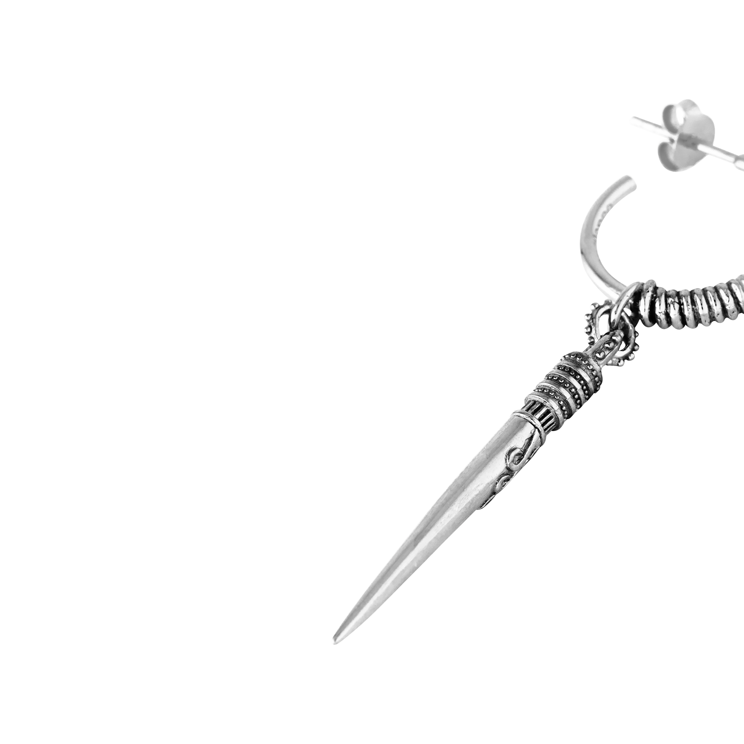 Boucle d'oreille en argent massif olivia BA&SH Argent