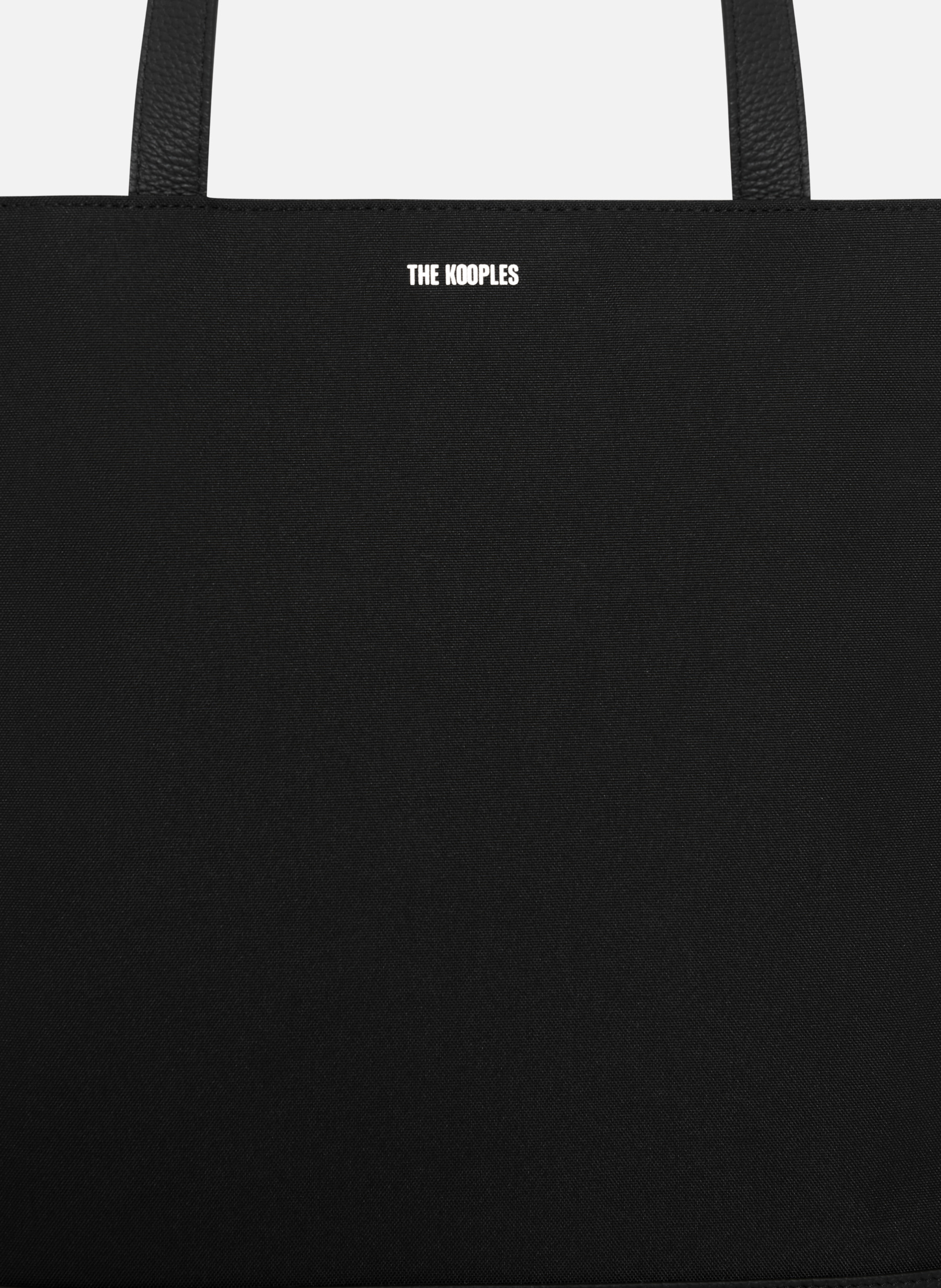 Tote bag en canvas et cuir grainé THE KOOPLES Noir