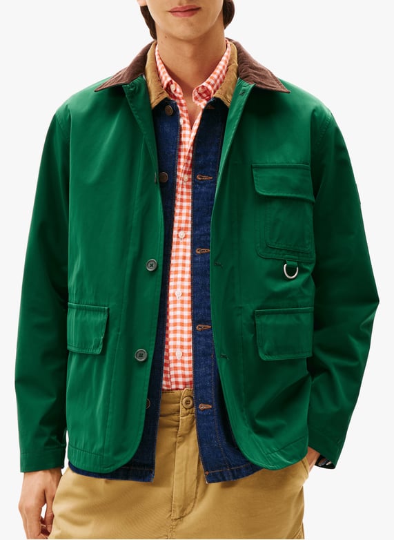 Veste droite col classique contrasté | Vert by TOMMY HILFIGER Veste droite col classique contrasté Vert