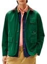 Veste droite col classique contrasté | Vert by TOMMY HILFIGER TOMMY HILFIGER Veste droite col classique contrasté | Vert