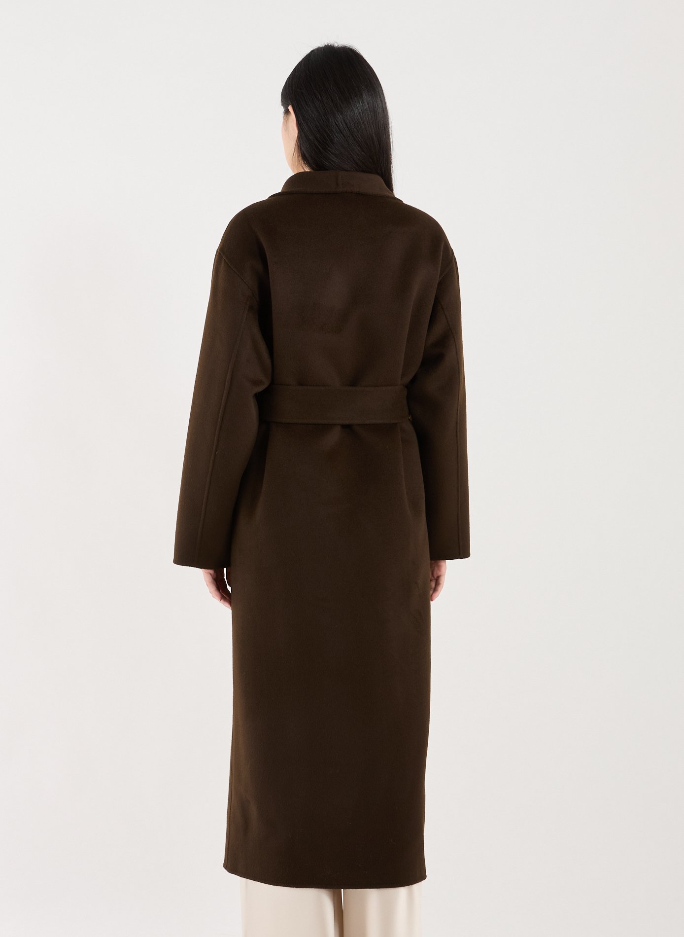 Manteau Mara doublé en laine et cachemire ALMADA Marron