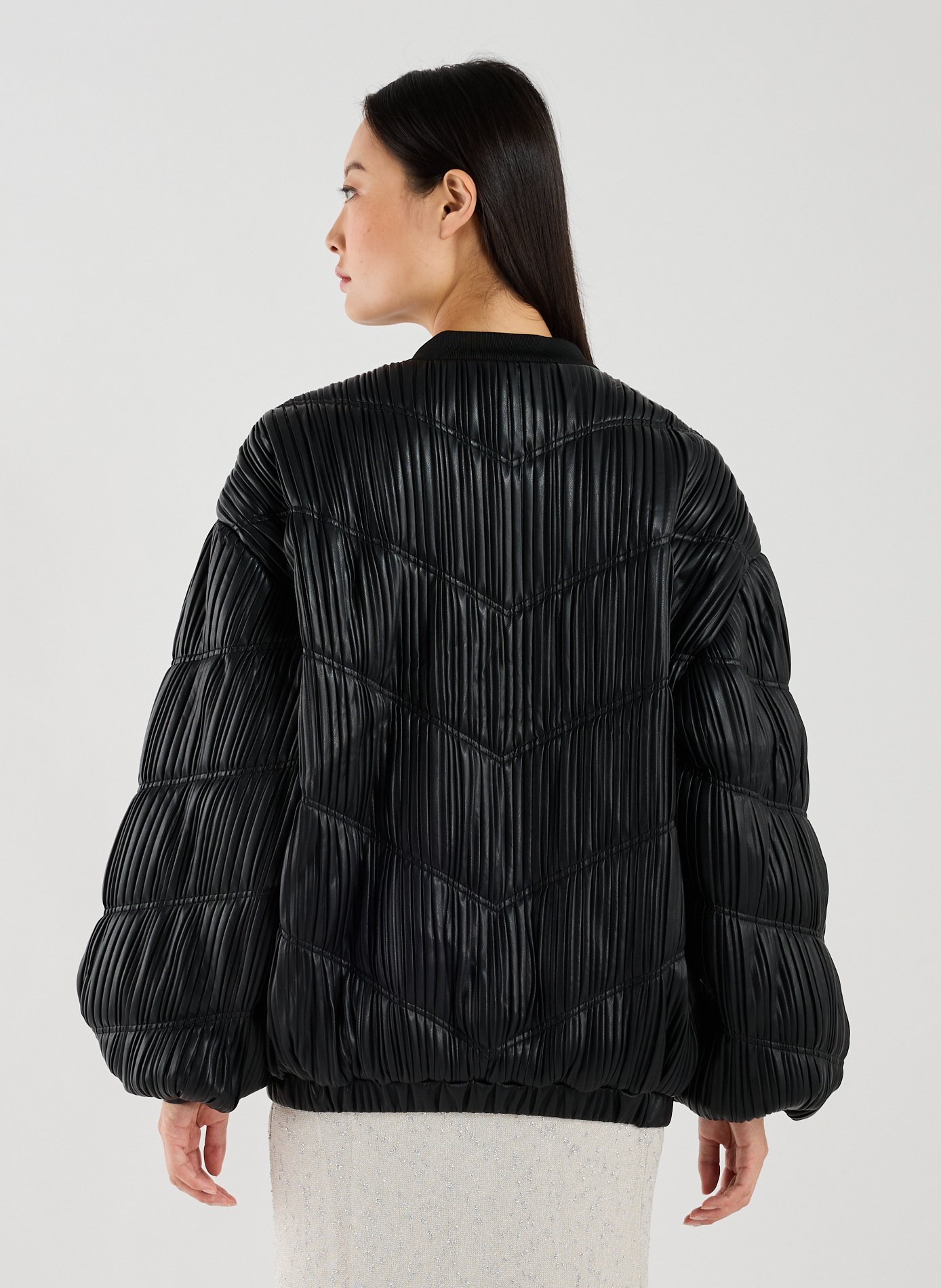 Veste ample plissée ROTATE Noir