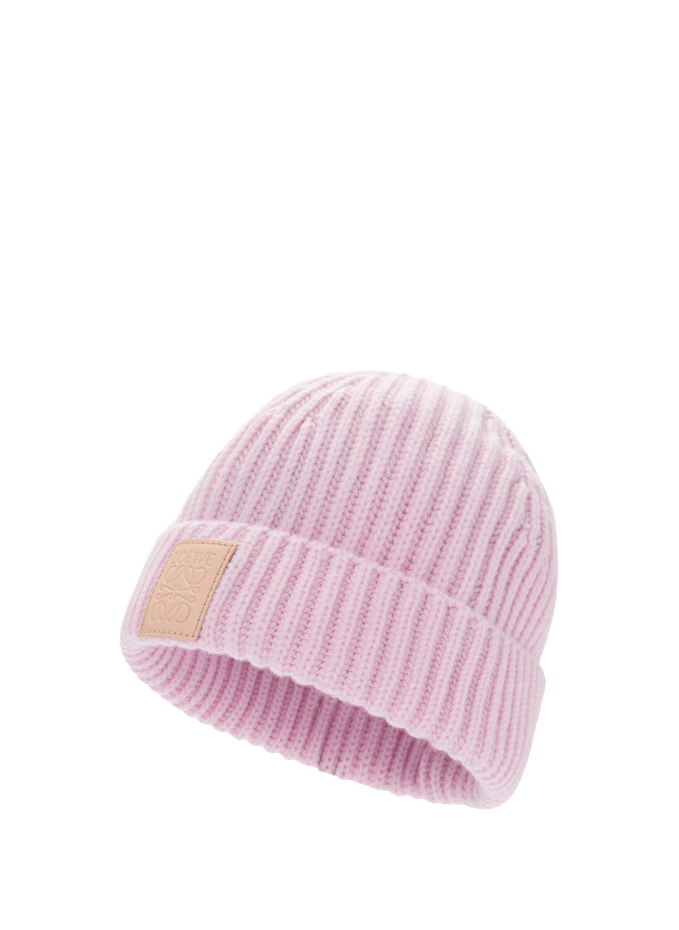 Ribbed Cashmere Beanie LOEWE Pink
