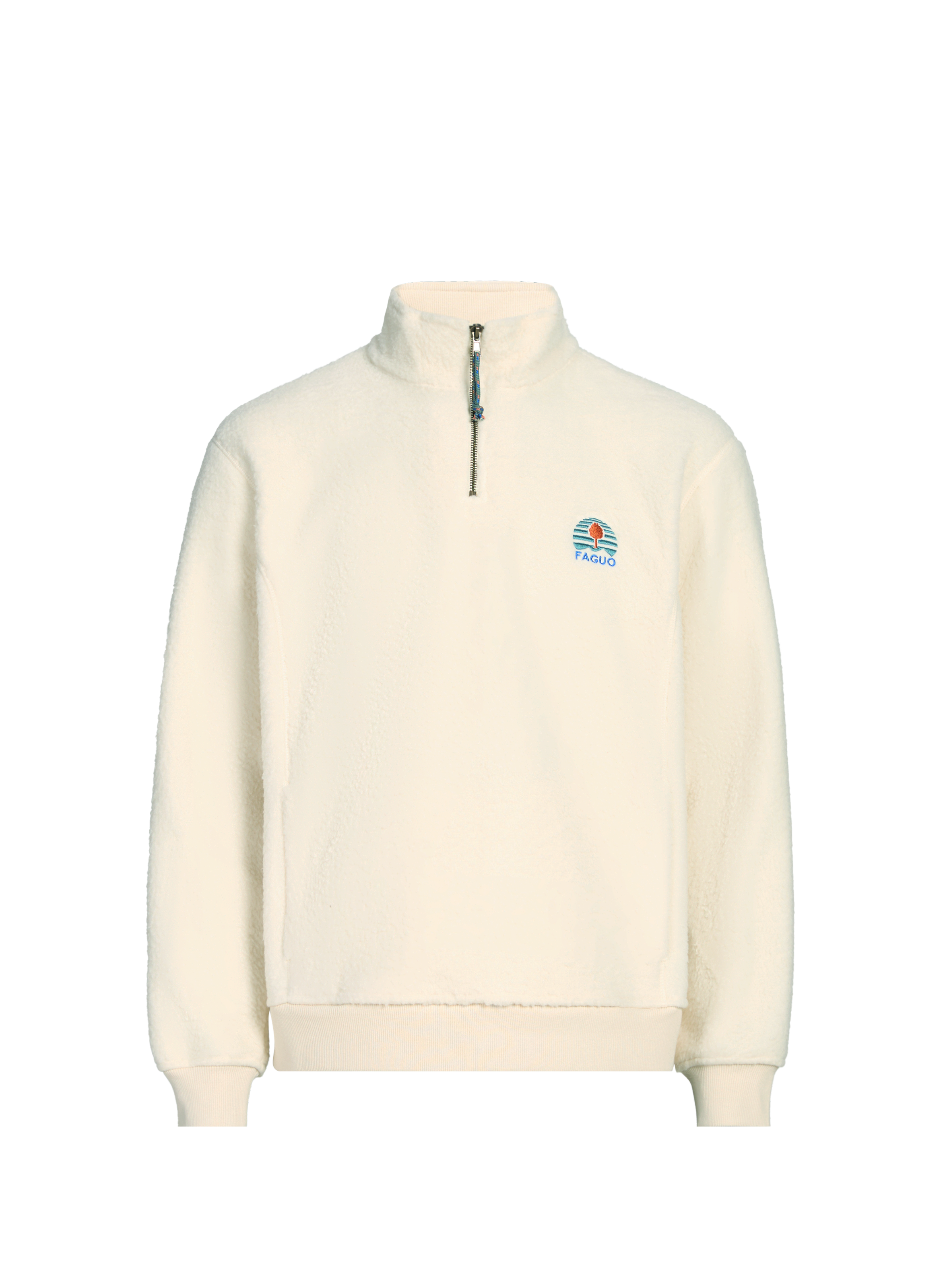 Veste polaire droite Aubiac à col montant FAGUO Beige