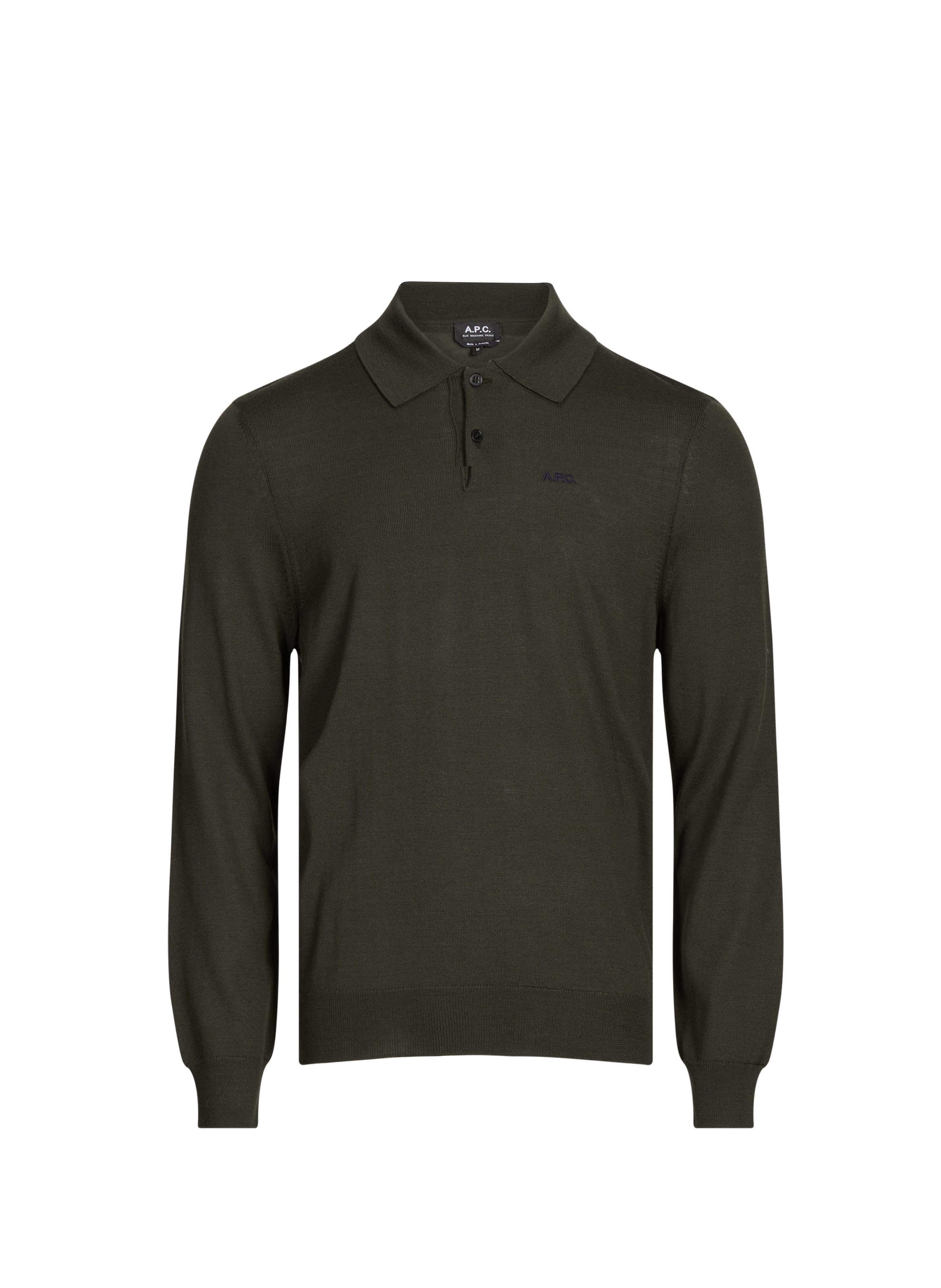 A.P.C. Wool-blend polo shirt Khaki