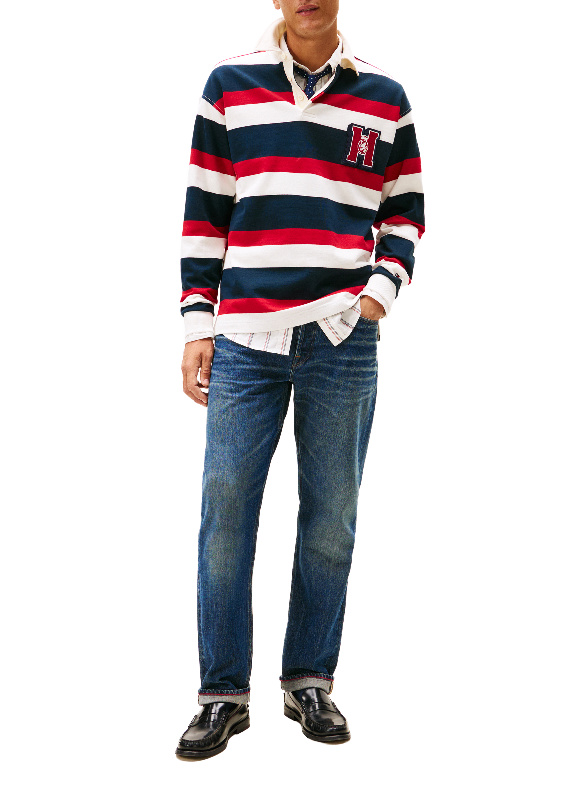 Striped long-sleeve cotton polo TOMMY HILFIGER Multicolour