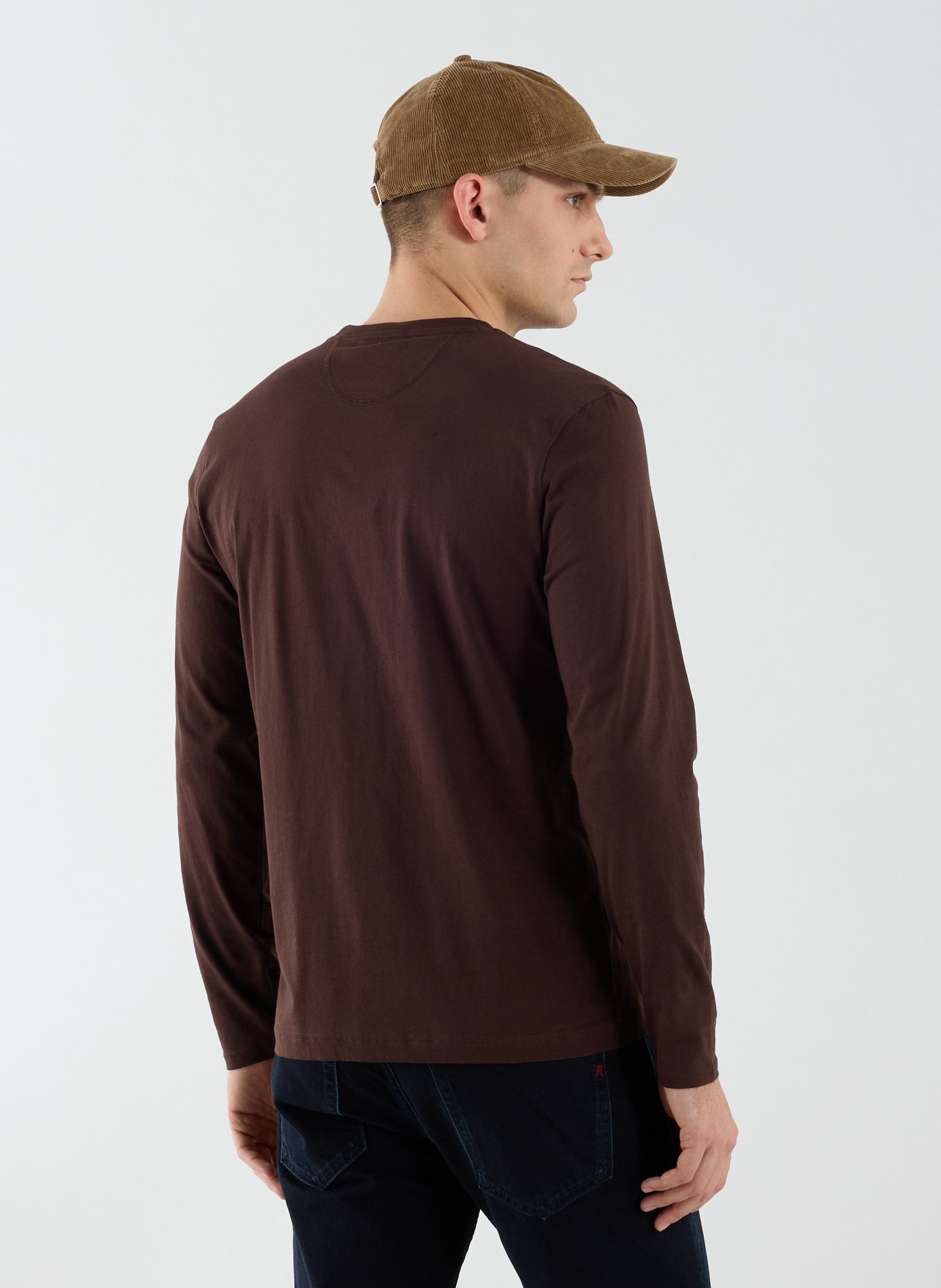 T-shirt manches longues en coton LA MARTINA Marron