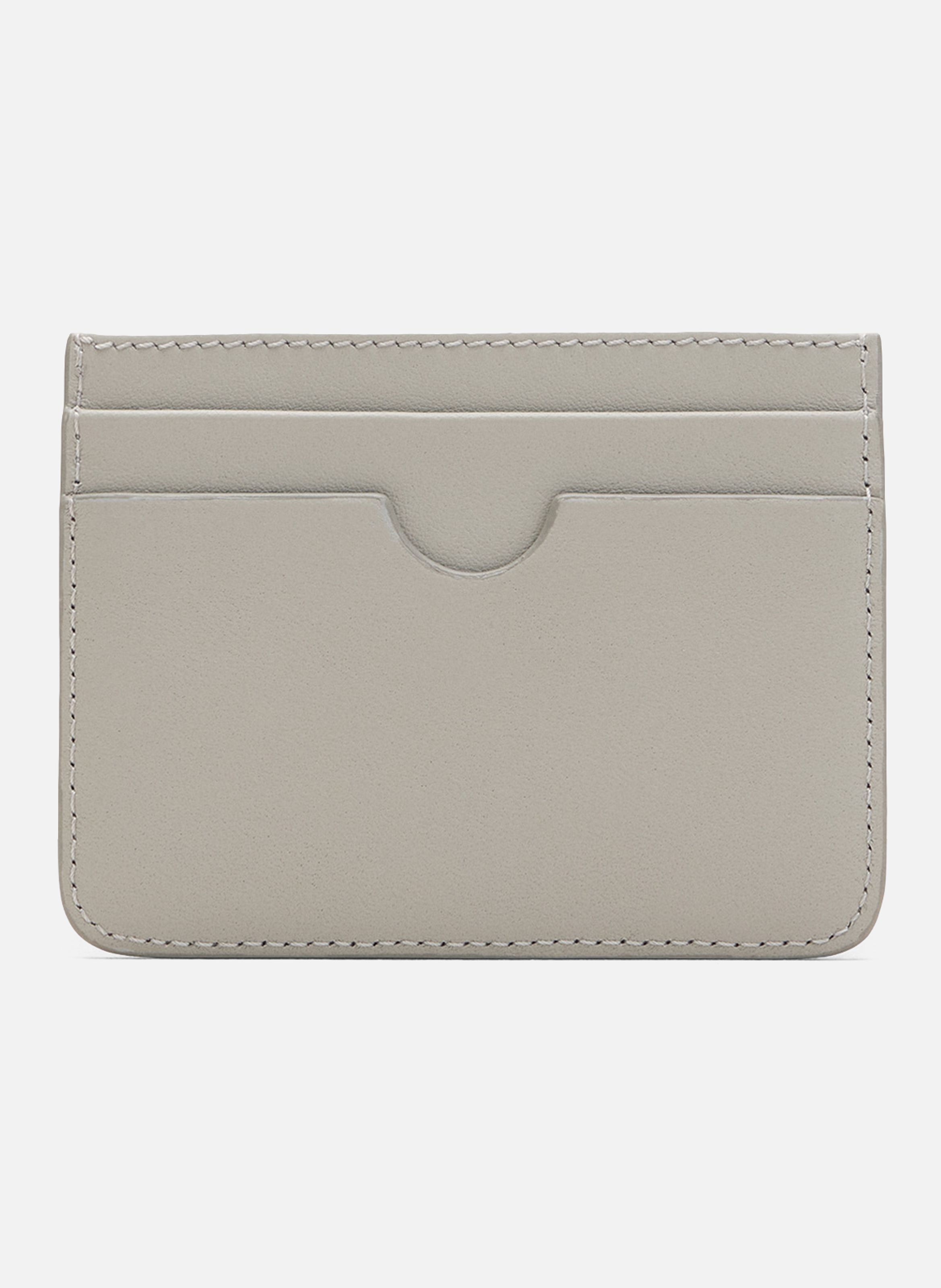 Porte Cartes Ami De Coeur En Cuir Lisse unisexe AMI PARIS Gris