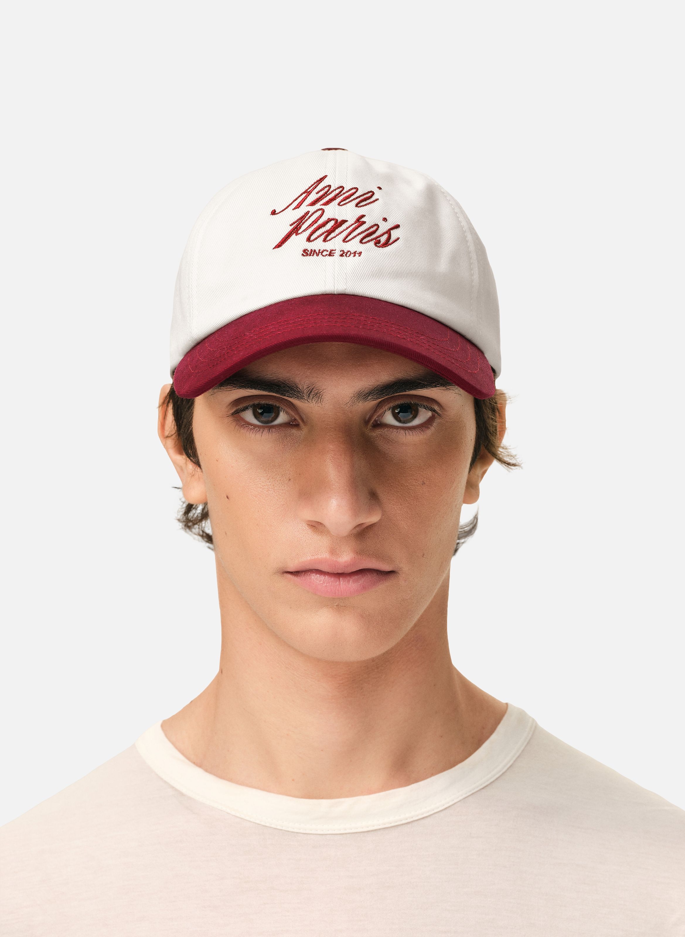 Casquette ami paris bicolore unisexe en coton AMI PARIS Multicolore