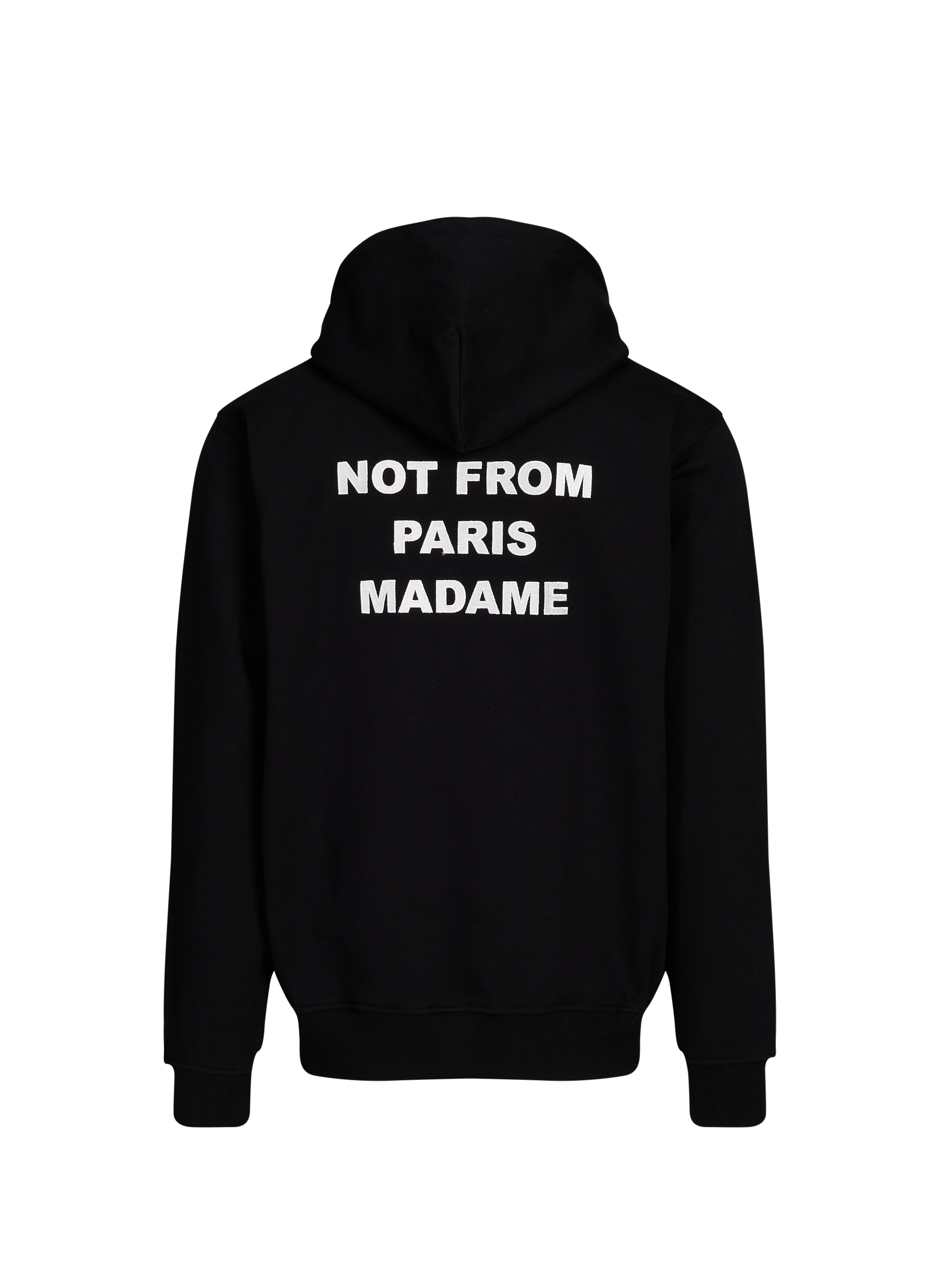 Hoodie ample Slogan en coton molleton DROLE DE MONSIEUR Noir