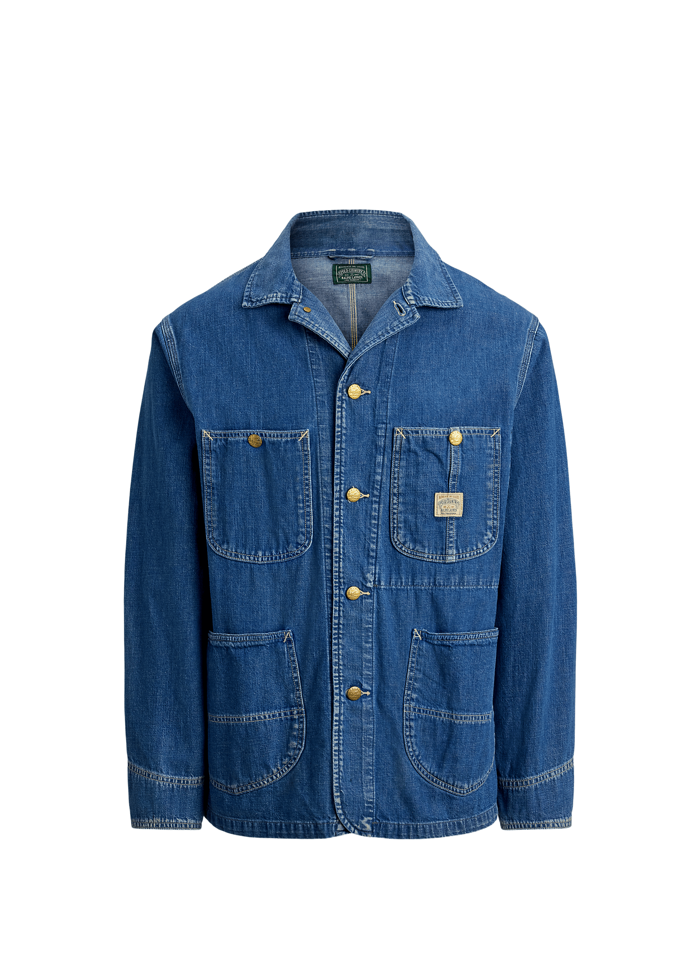 Surchemise à poche à rabat en denim de coton POLO RALPH LAUREN Bleu