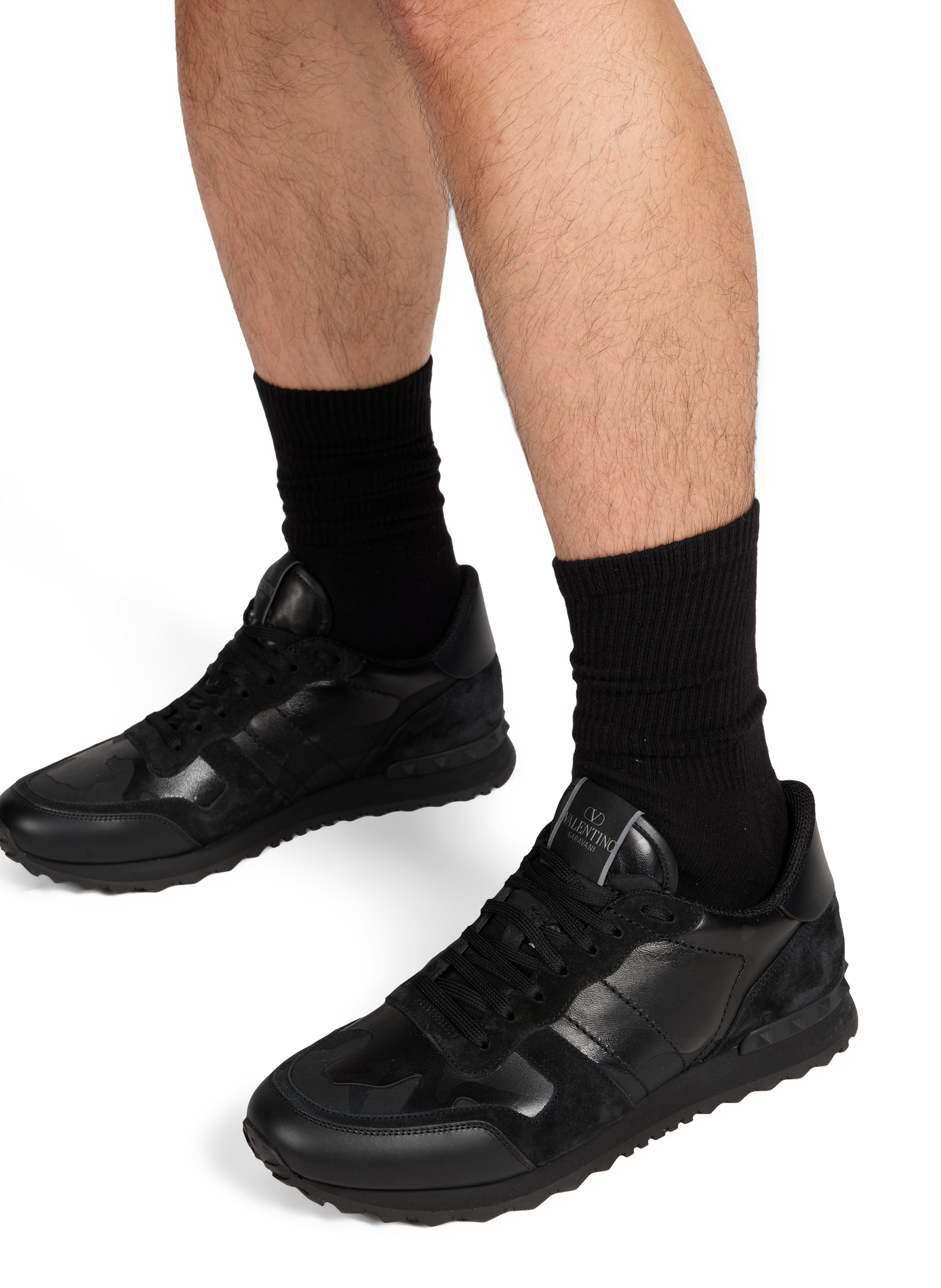 Leather sneakers VALENTINO Black