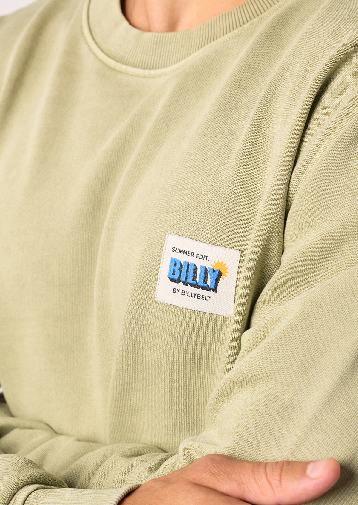 Sweatshirt vintage en coton biologique BILLYBELT Vert