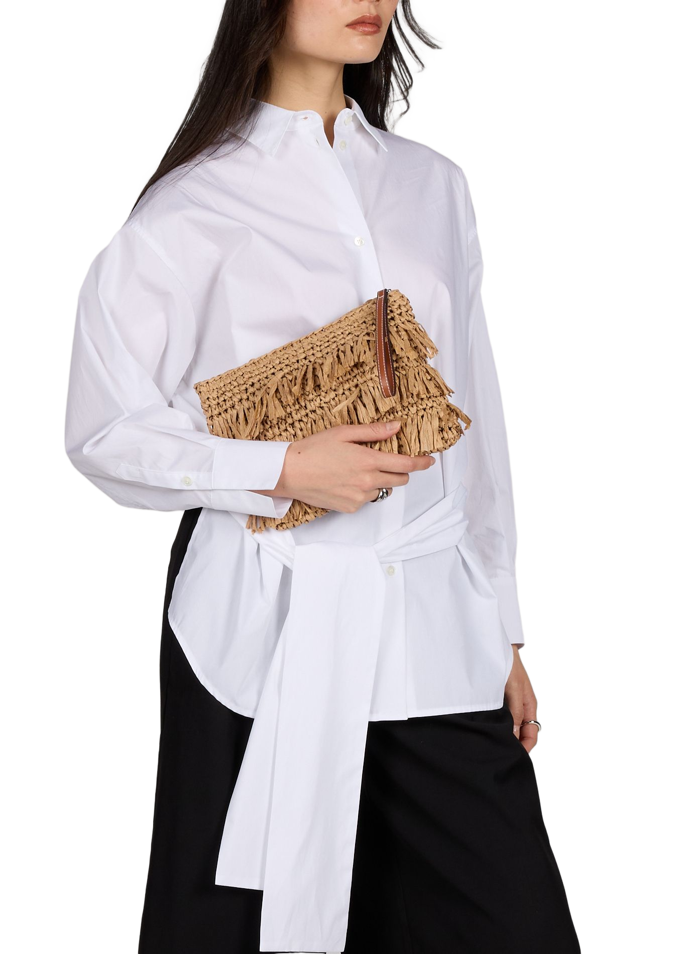 Pochette à franges AU PRINTEMPS PARIS Beige