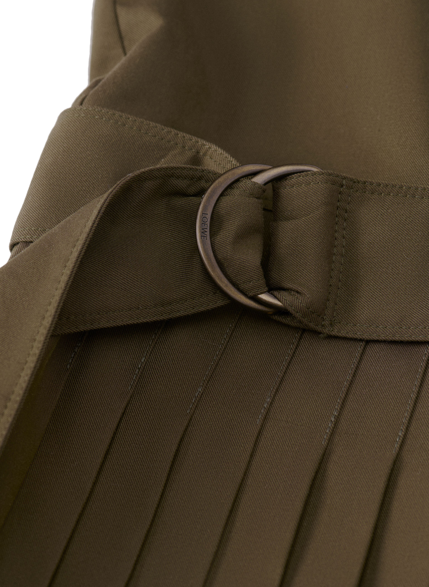 Robe plissée en coton mélangé LOEWE Vert