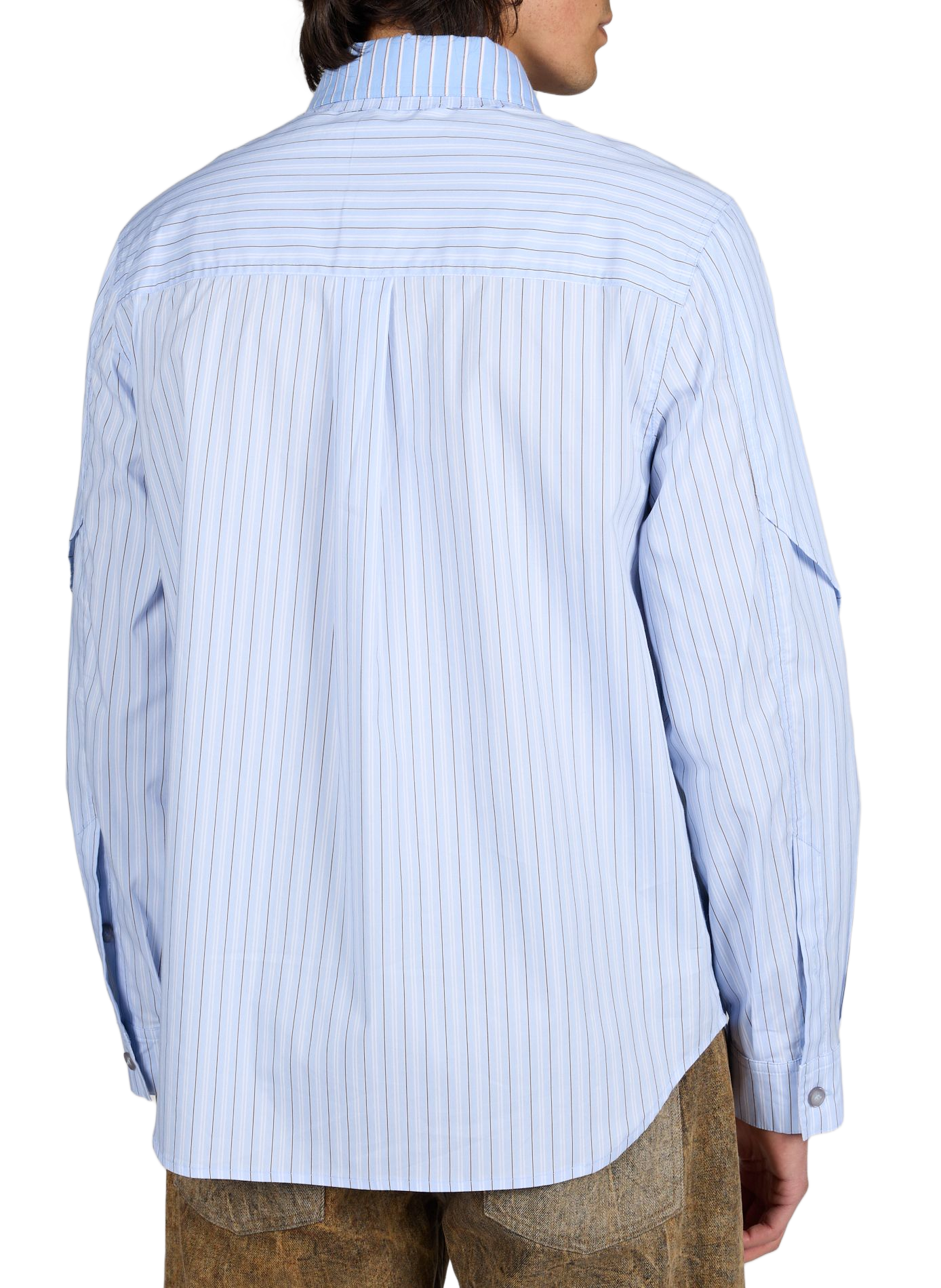 Straight striped cotton shirt ANDERSSON BELL Blue