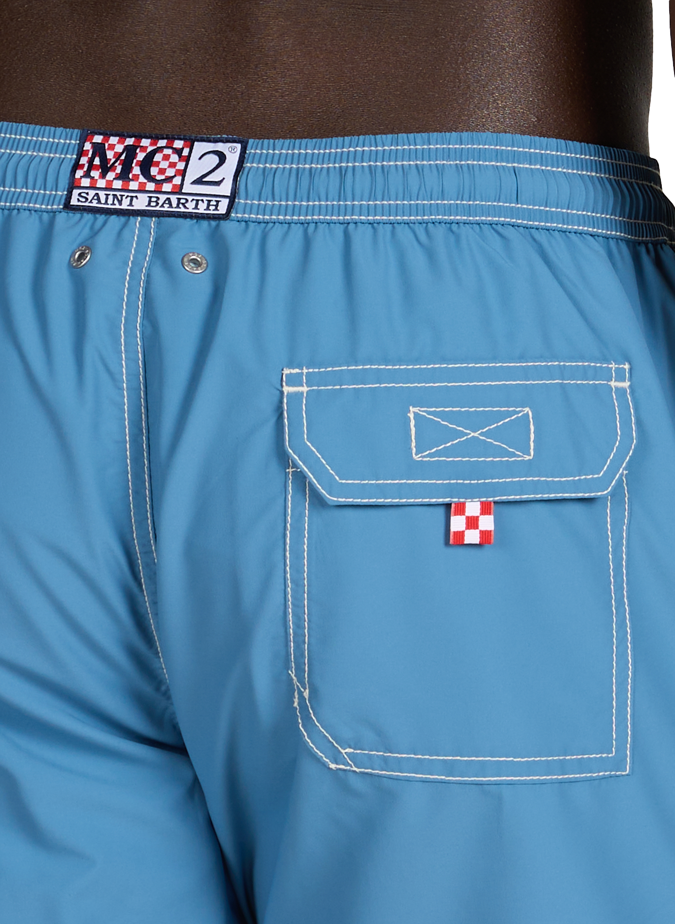 Recycled polyester swim shorts MC2 SAINT BARTH Blue
