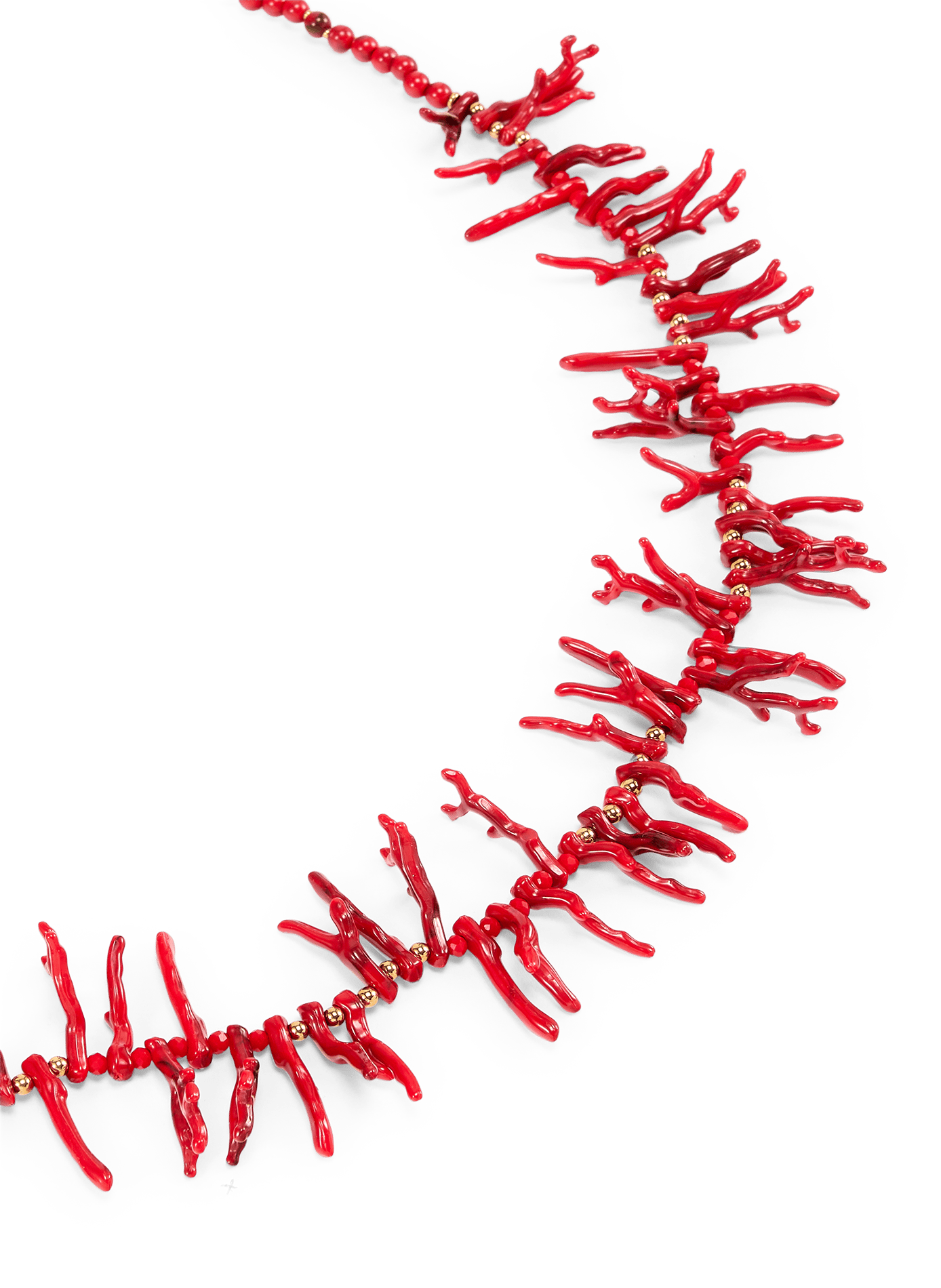 Long necklace with coral details AU PRINTEMPS PARIS Red