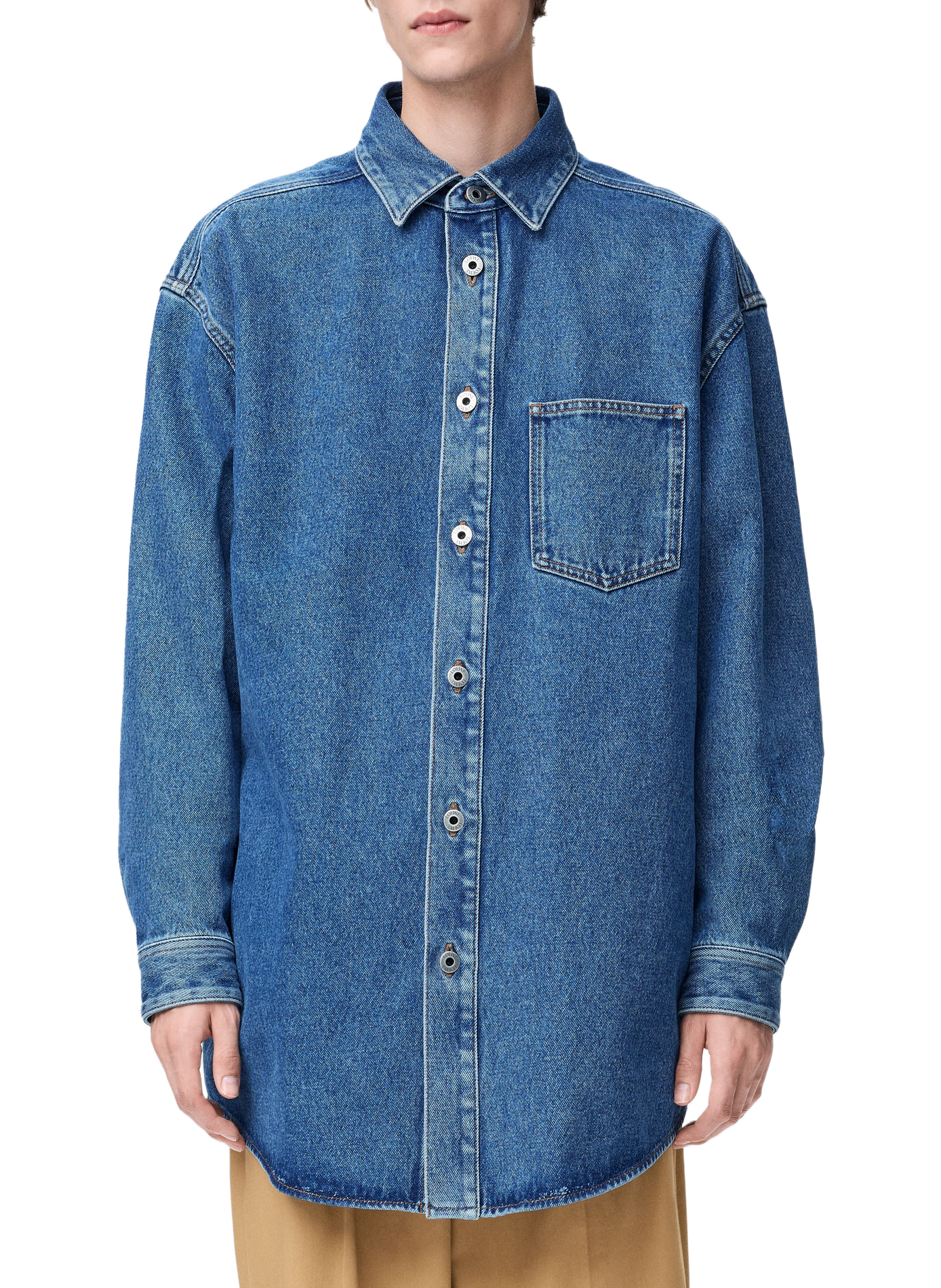Surchemise Anagram en denim de coton LOEWE Bleu