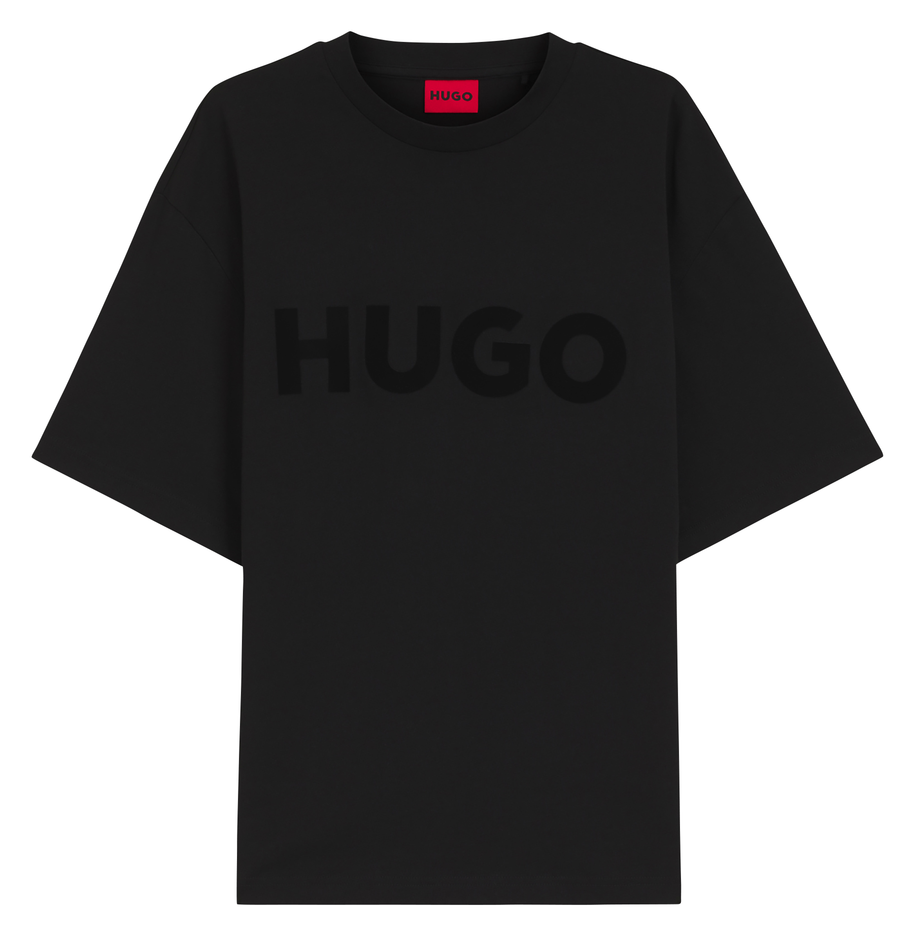 Tee-shirt oversize col rond en coton dinkee BOSS Noir