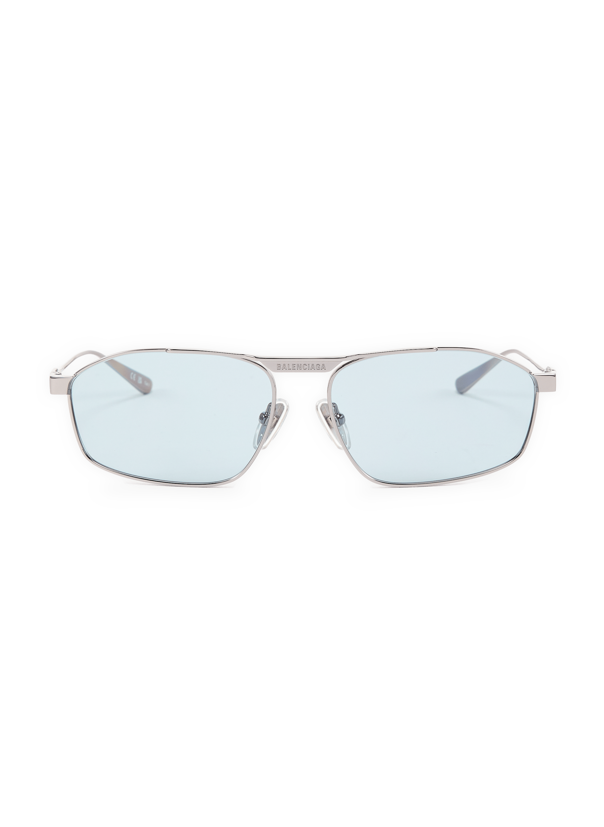 Metallic sunglasses with thin branches BALENCIAGA Silver