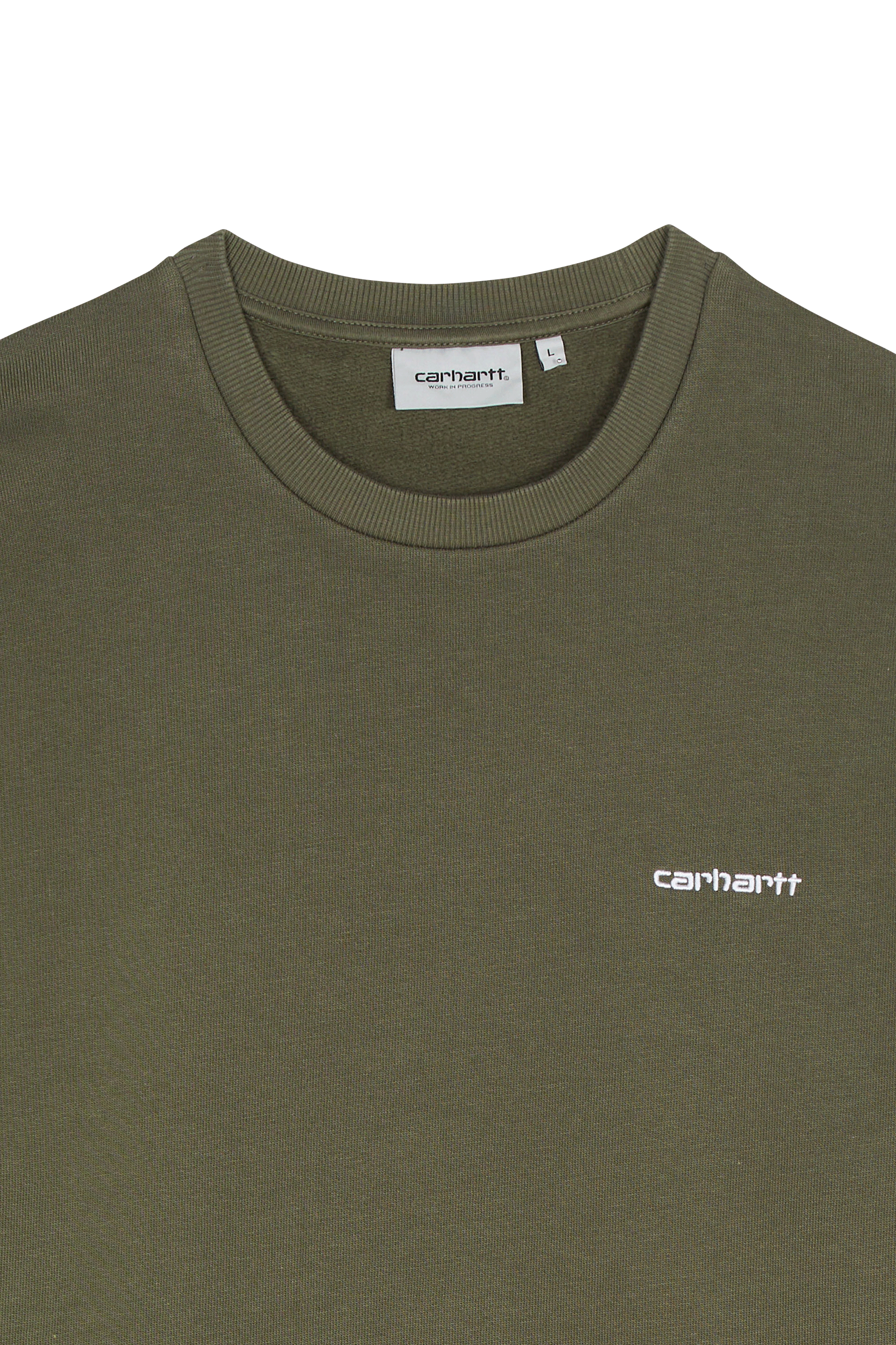 Sweatshirt script embroidery sweat CARHARTT WIP Kaki